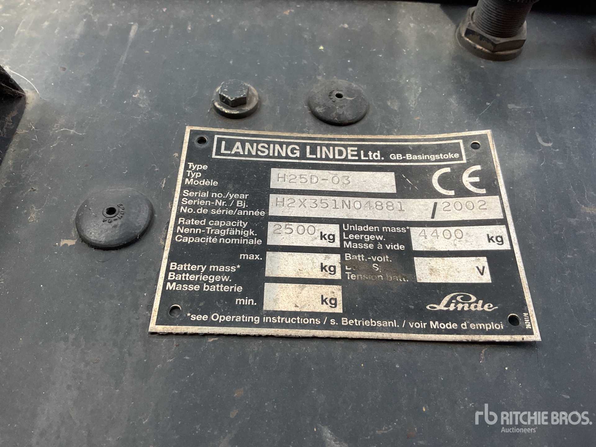 2002 Lansing Linde H25D-03