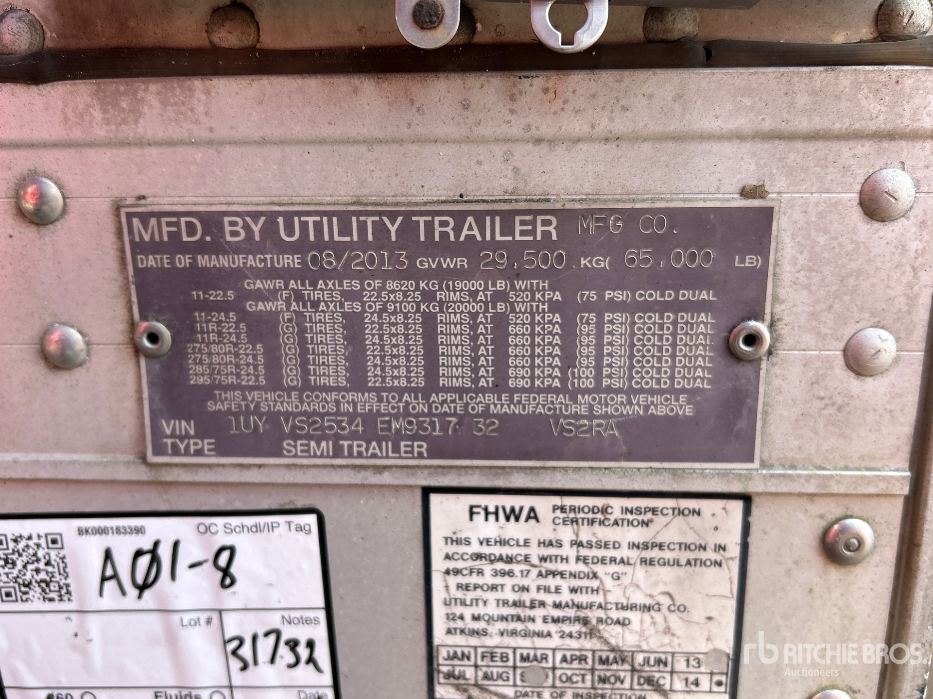 2014 Utility VS2RA