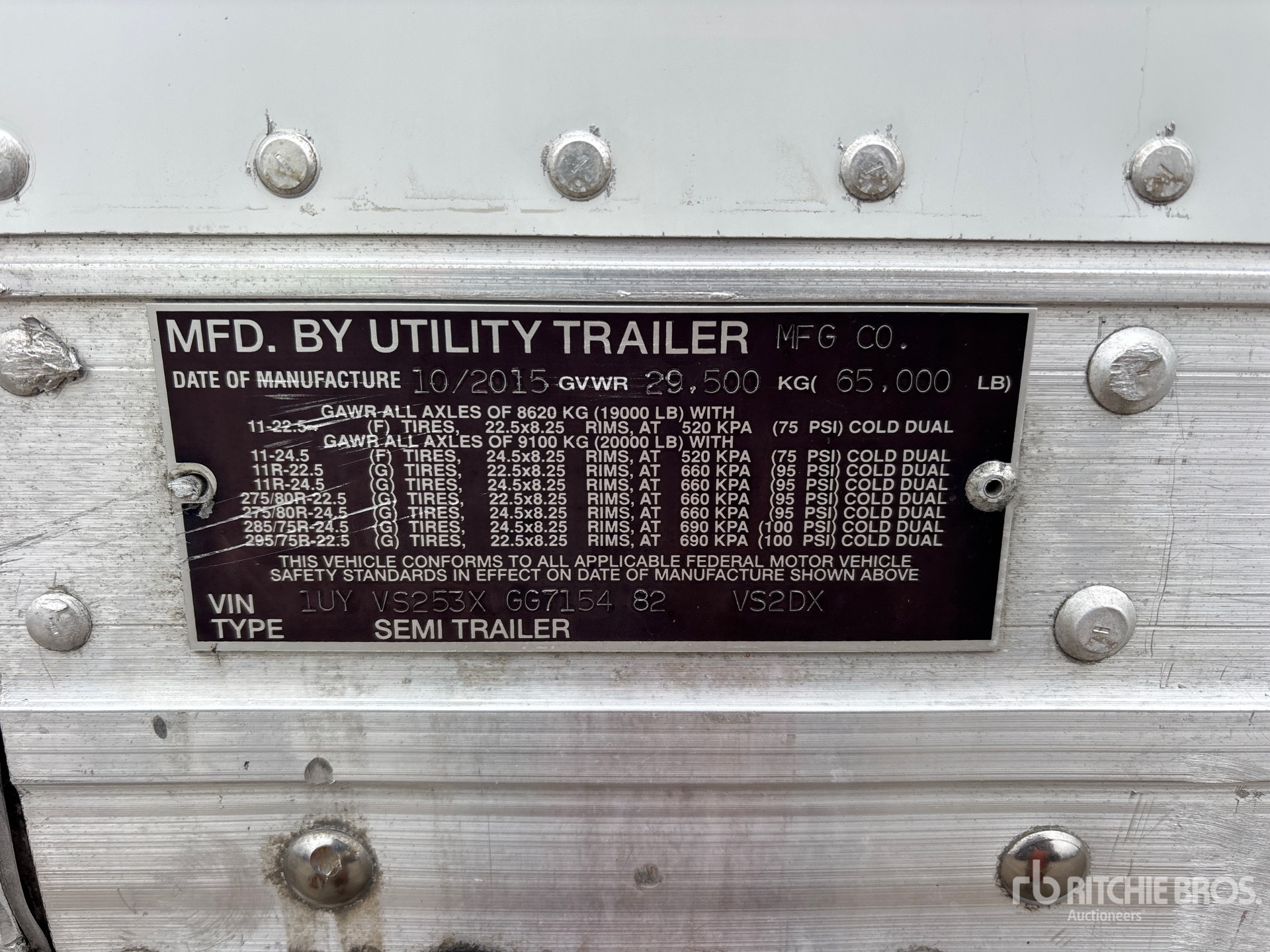 2016 Utility 53 FT X 102 IN T/A