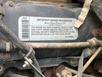 Engine with Emission Certification Label