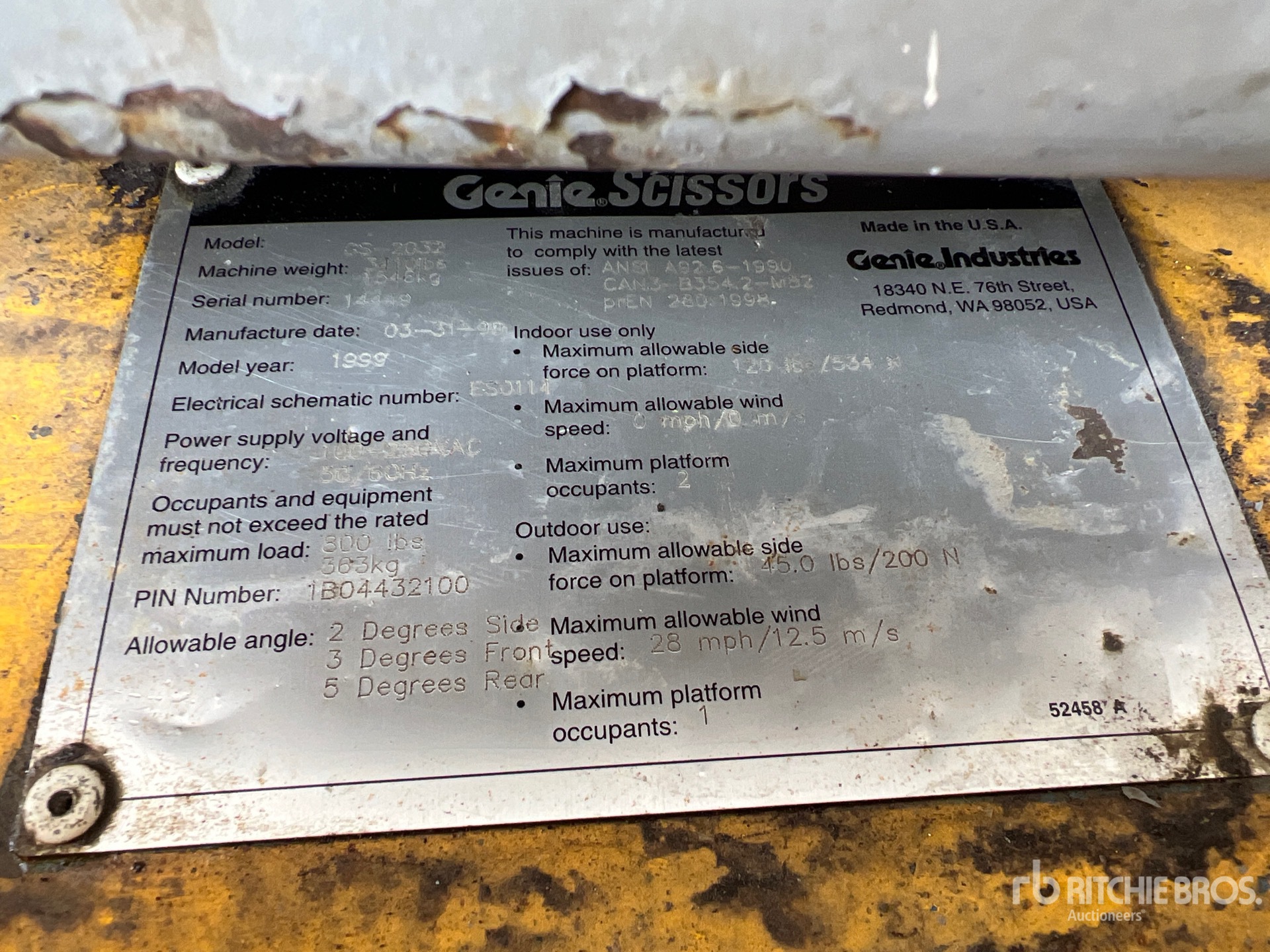 1999 Genie GS2032