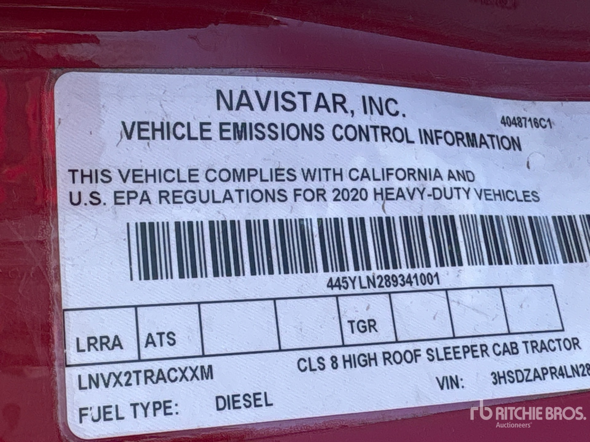2020 International LT625