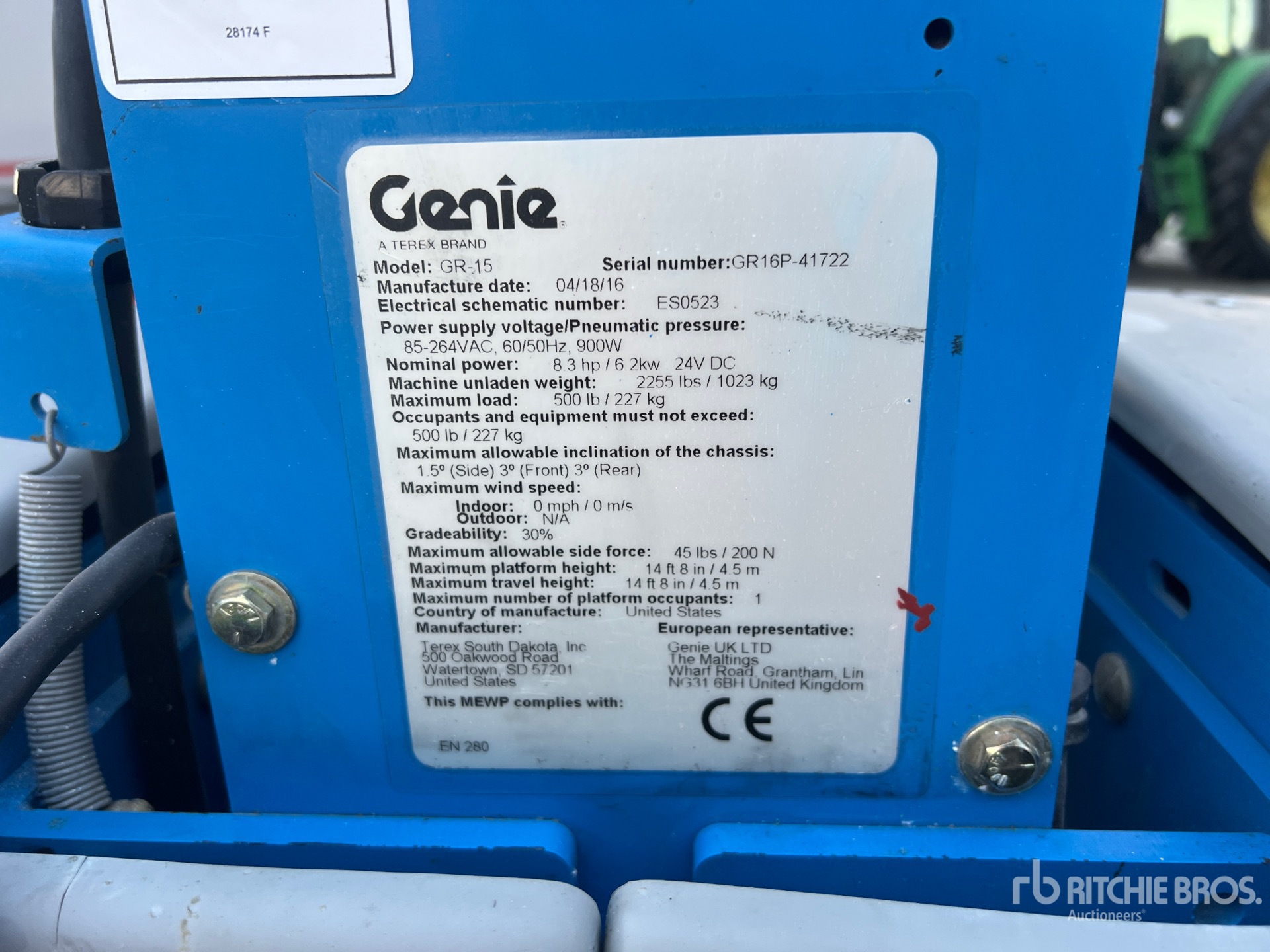 2016 Genie GR15