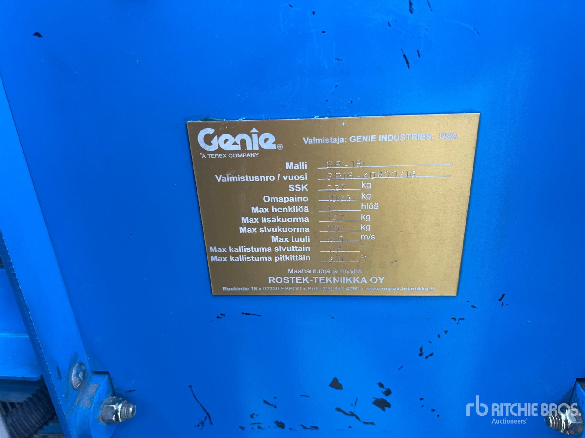 2016 Genie GR15
