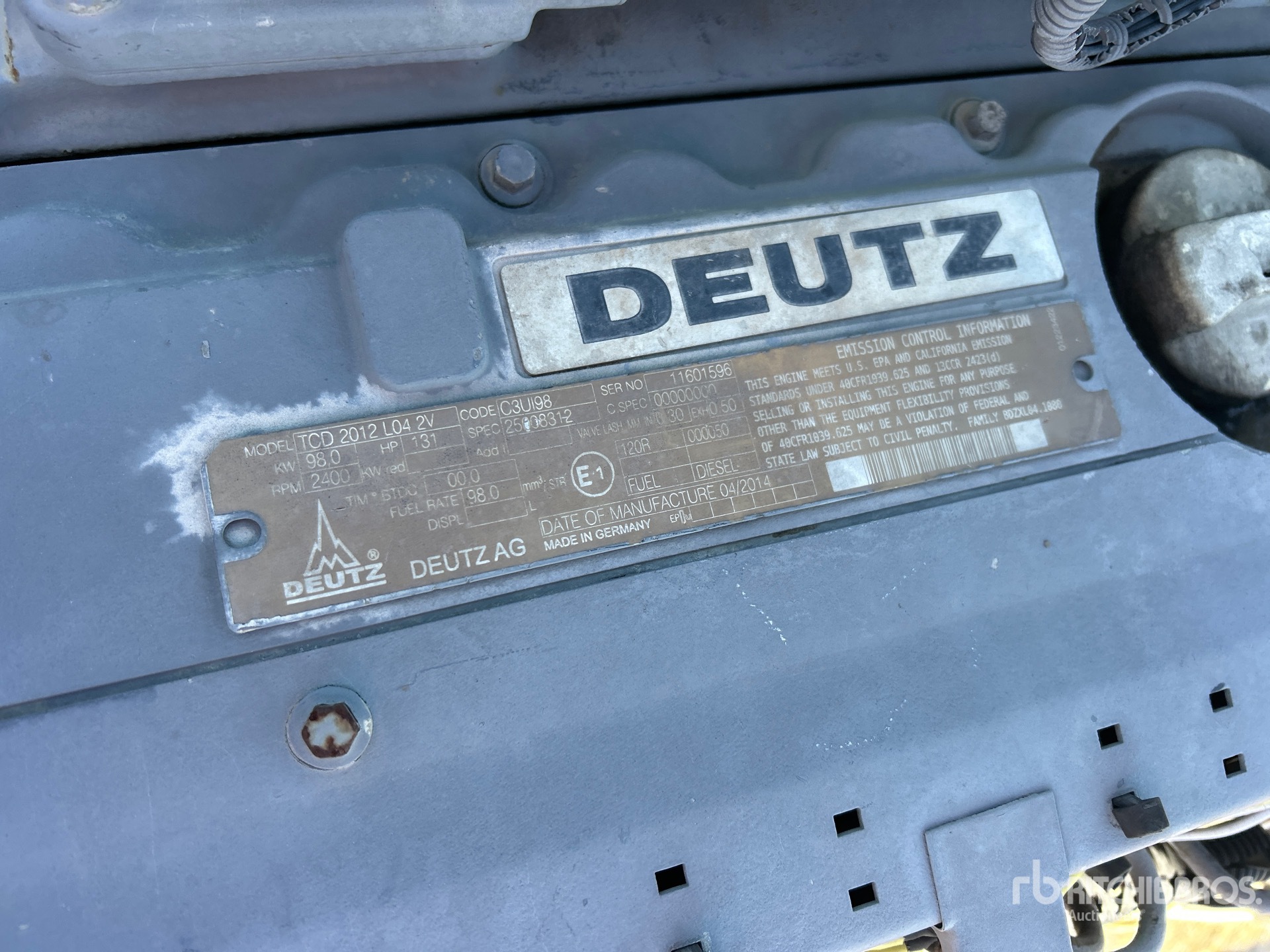 2014 Deutz TCD2012L042V