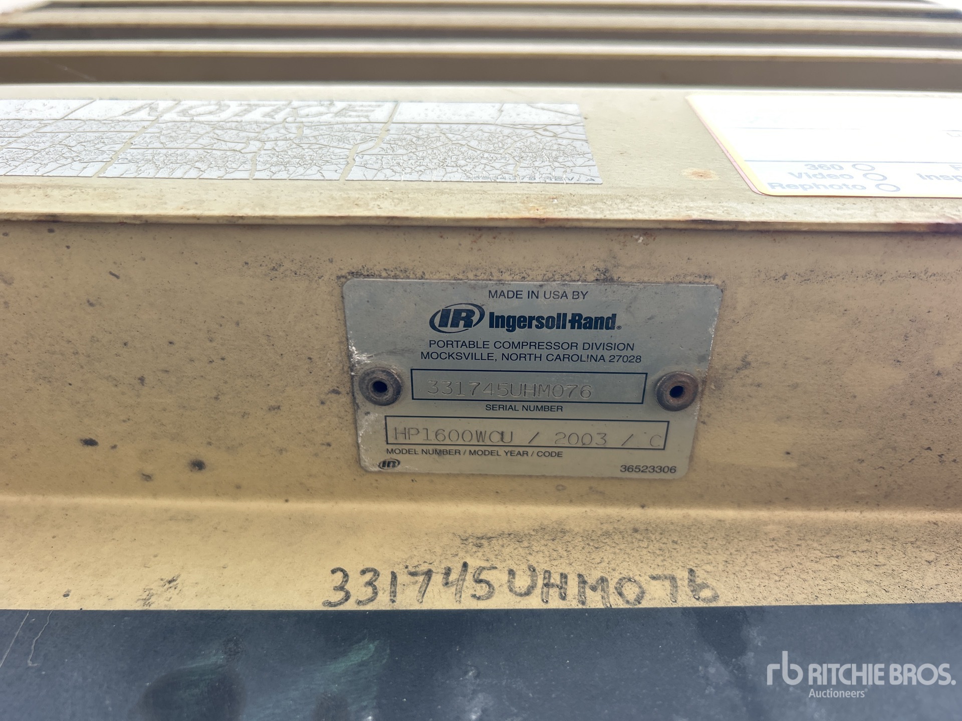 2003 Ingersoll Rand HP1600WCU