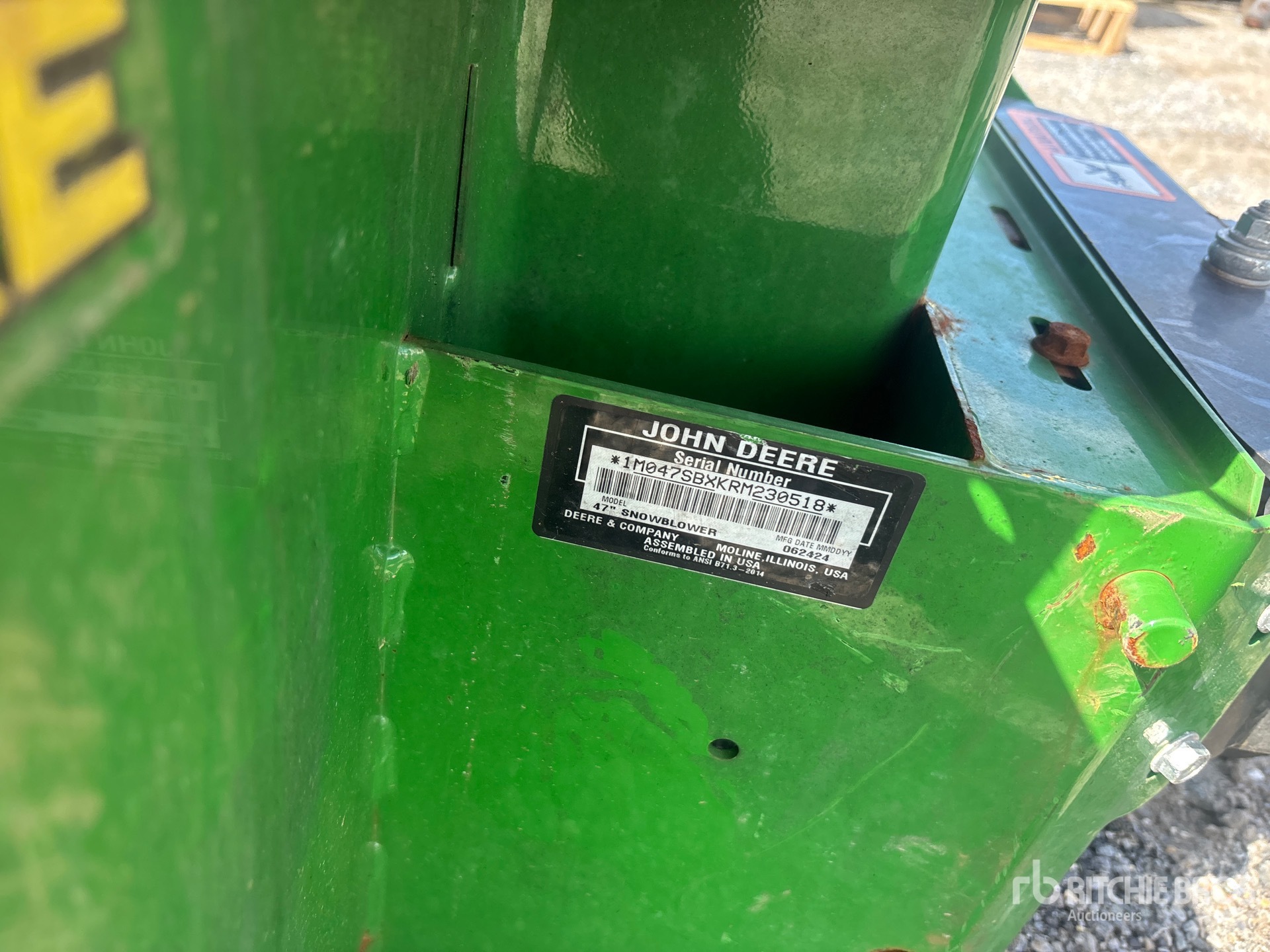 John Deere 47 IN SNOW BLOWER ATTACHMENT
