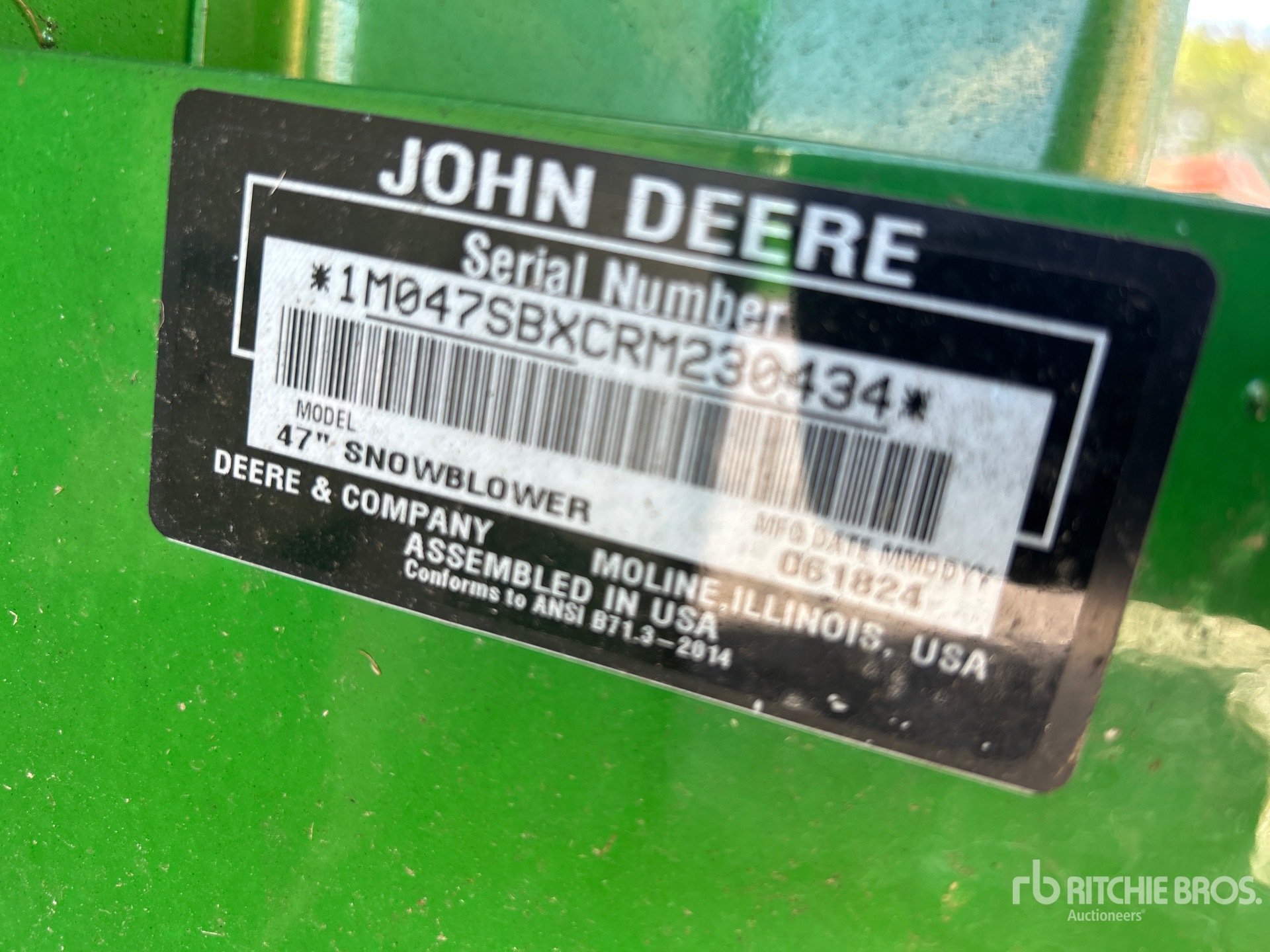 2024 John Deere 47 IN SNOW BLOWER ATTACHMENT