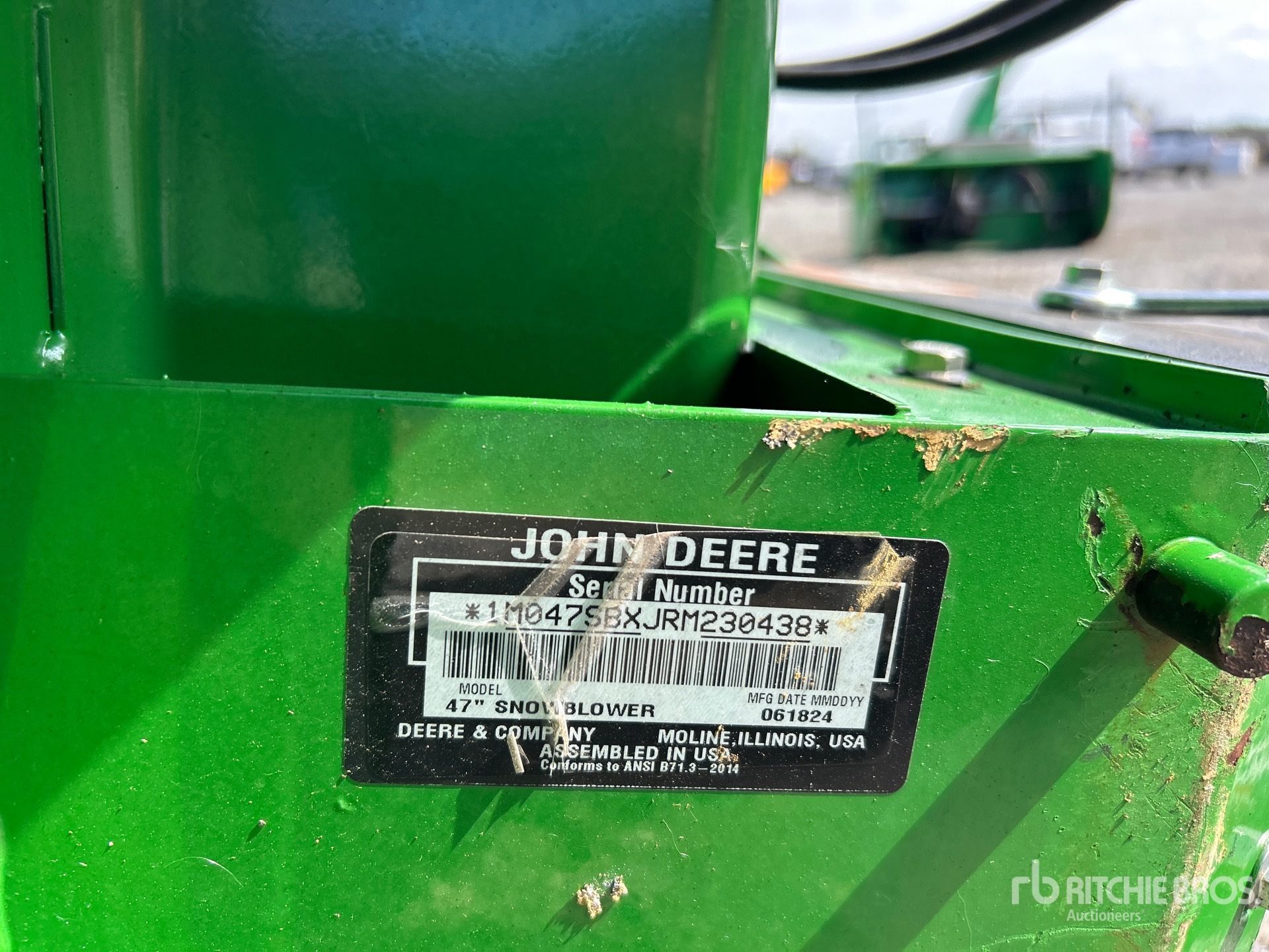 John Deere 47 IN SNOW BLOWER ATTACHMENT