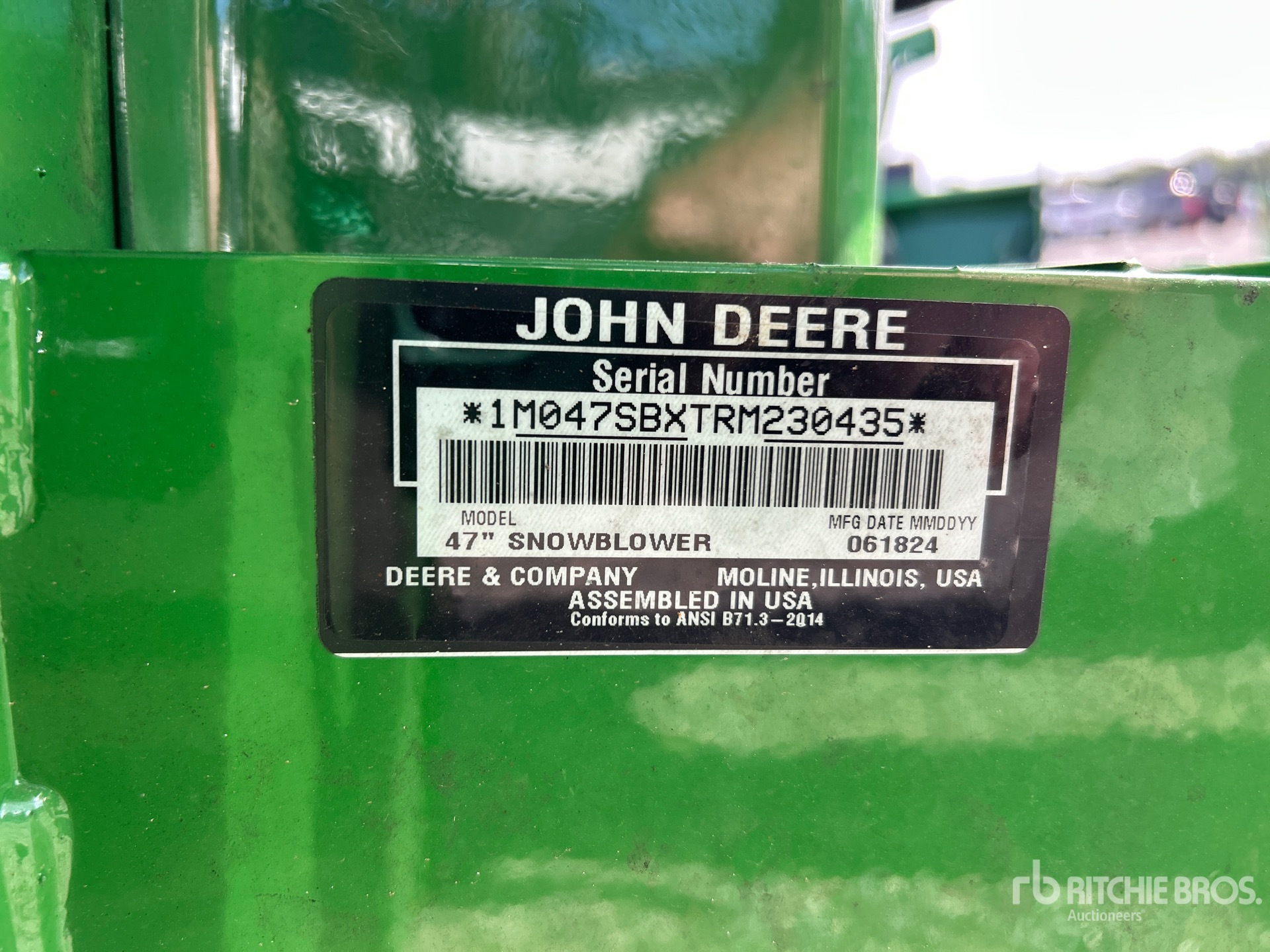 John Deere 47 IN SNOW BLOWER ATTACHMENT