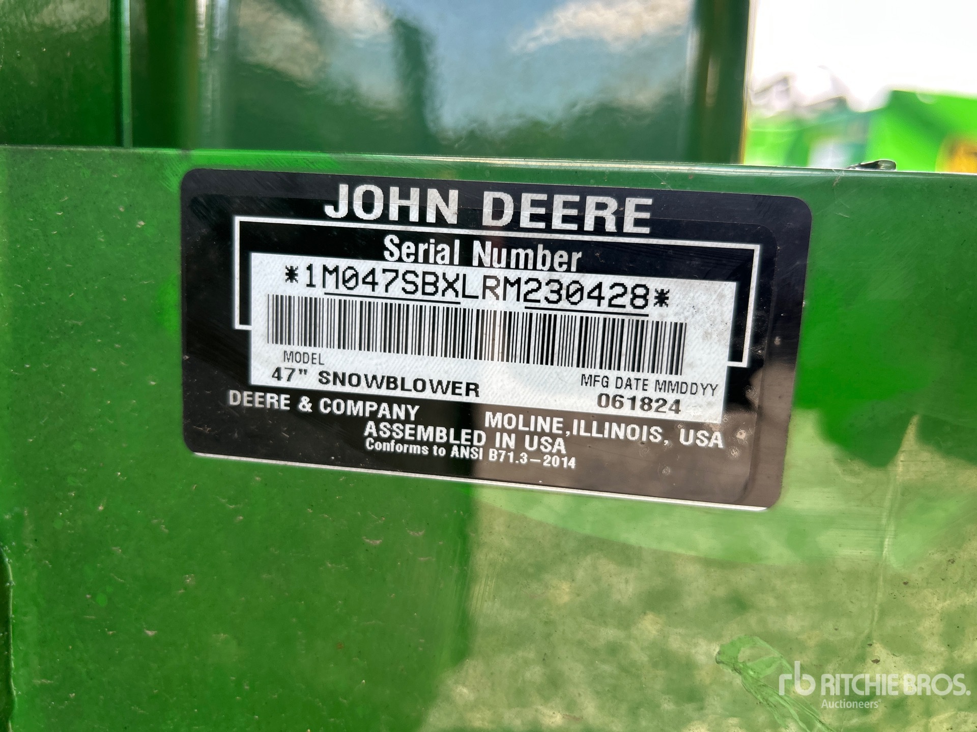 2024 John Deere 47 IN SNOW BLOWER ATTACHMENT
