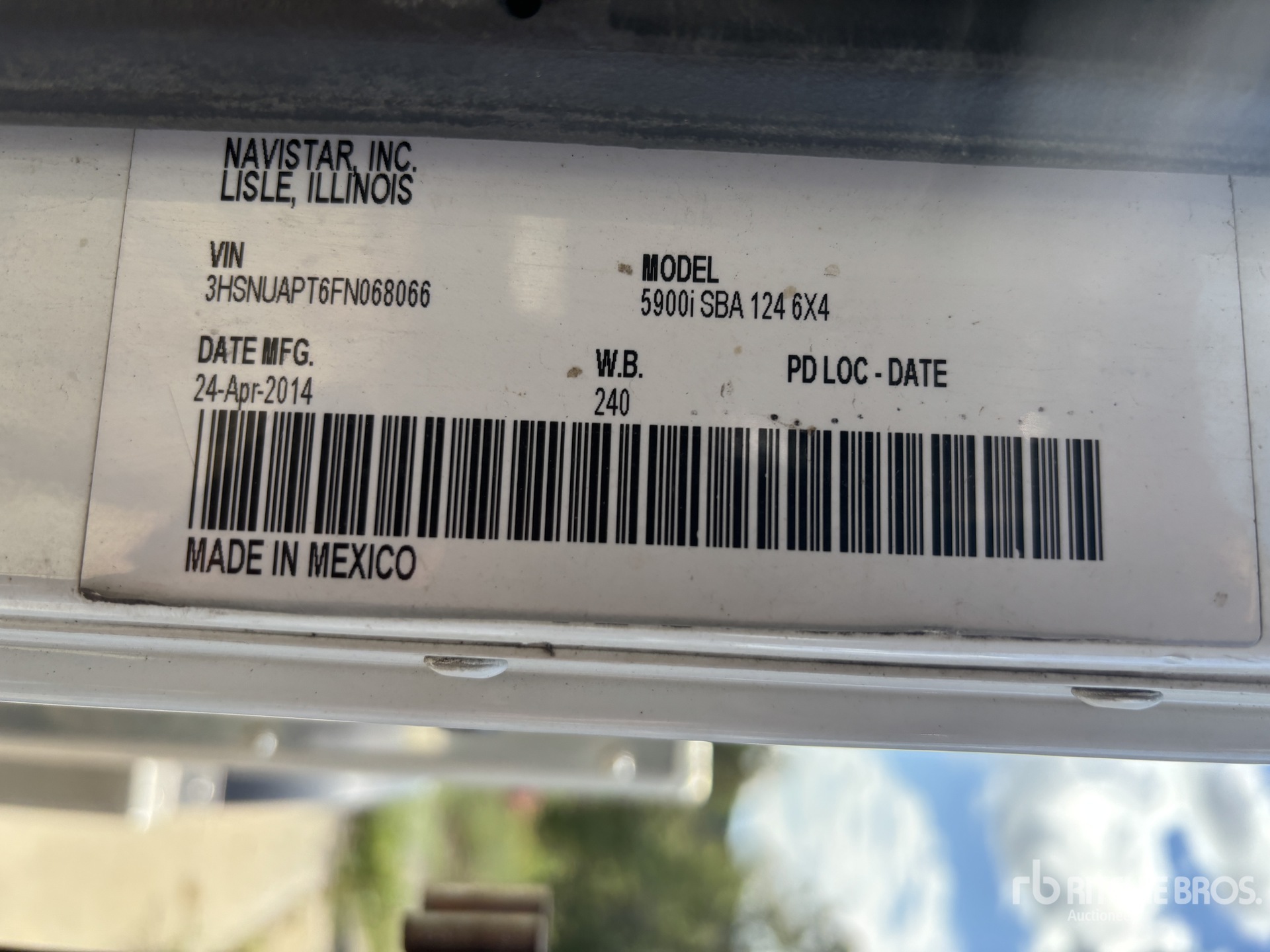 2015 International PAYSTAR 5900I
