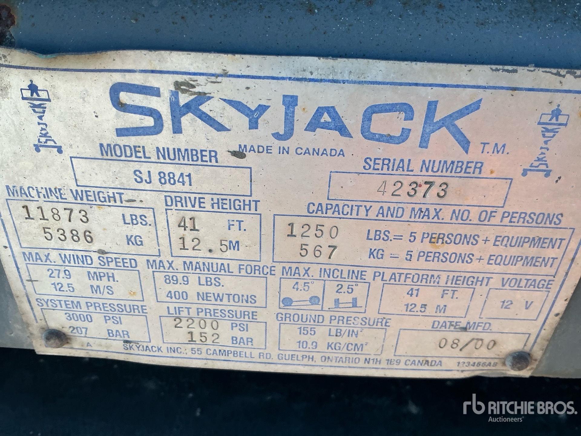 2000 Skyjack SJ8841