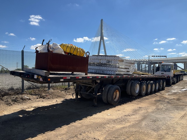 High Flat 50 ft 8/Axle Flatbed Trailer