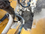 Chassis with Zużycie czopu wahliwego przedniej osi