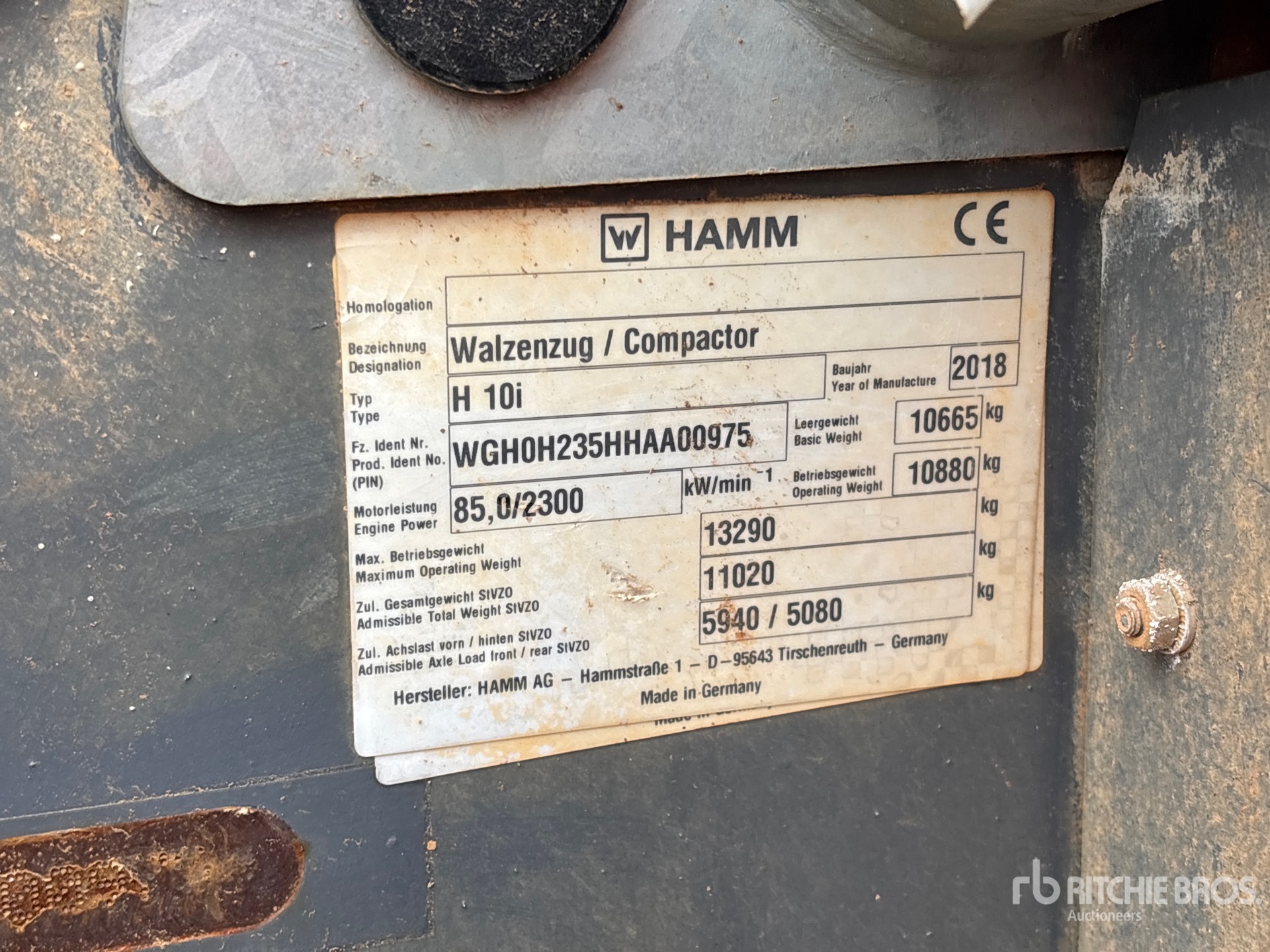 2018 Hamm H10I