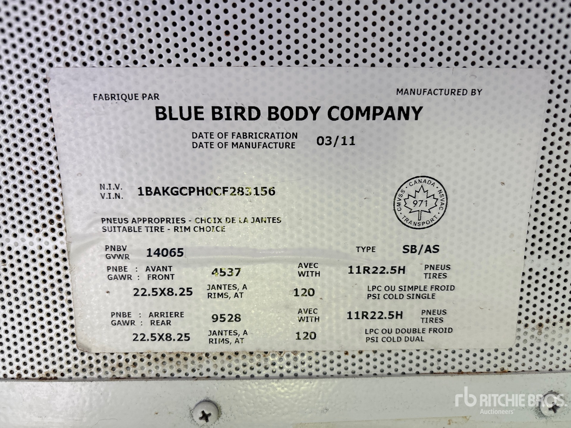 2012 Bluebird 4x2 School