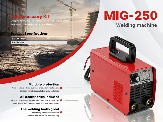 2026 MIG-250 115 A MIG Electric Welder (Unused)