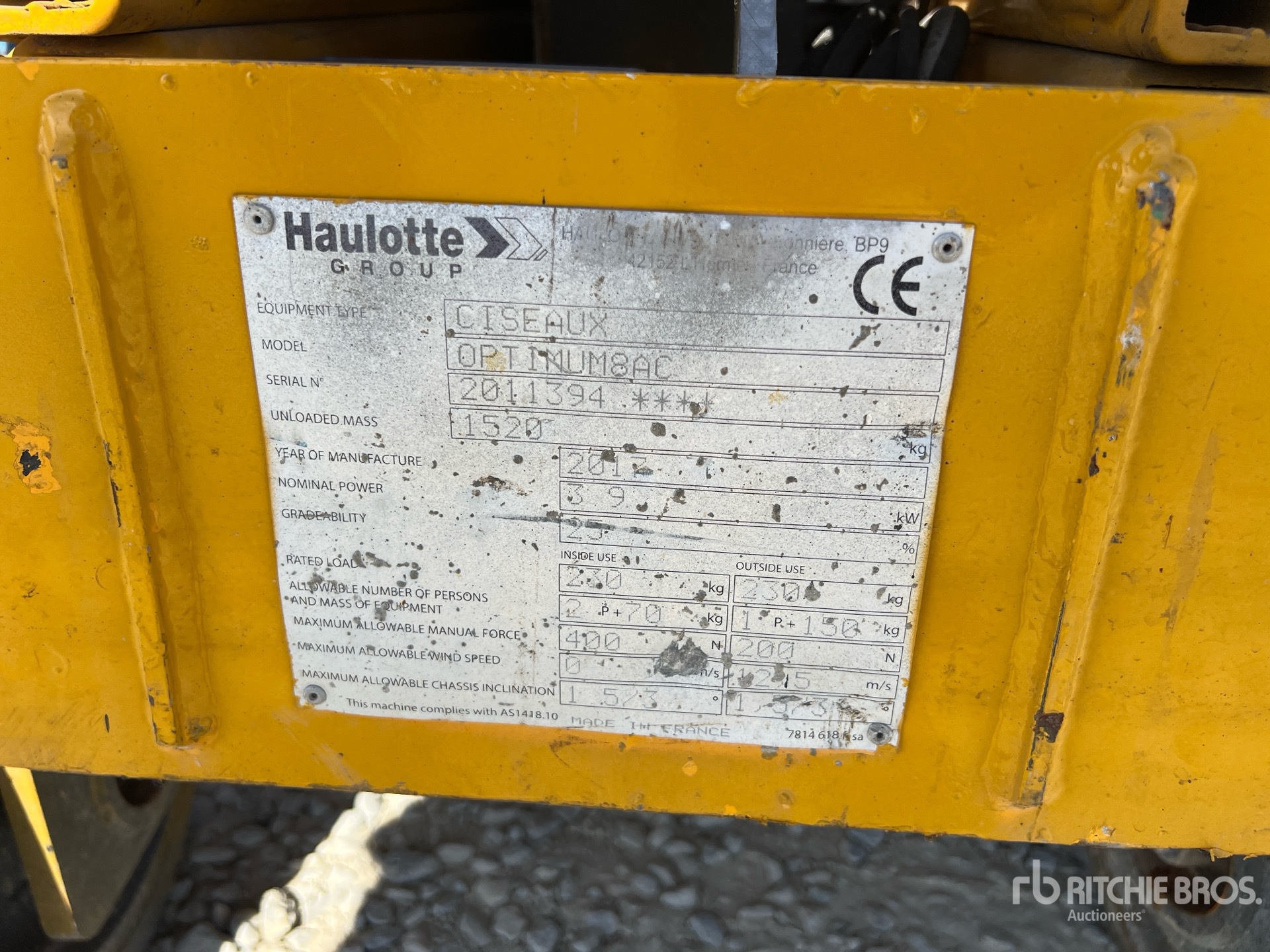 2017 Haulotte OPTIMUM 8AC