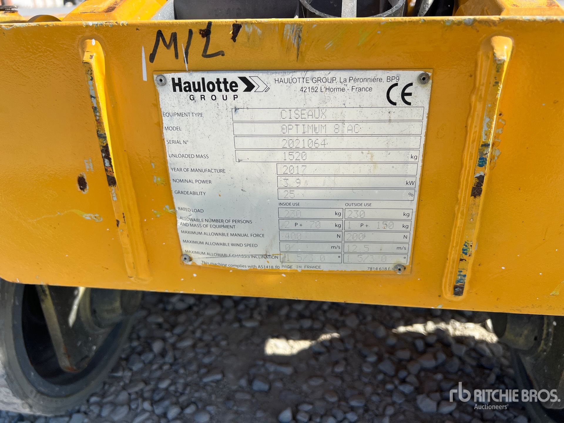 2017 Haulotte OPTIMUM 8