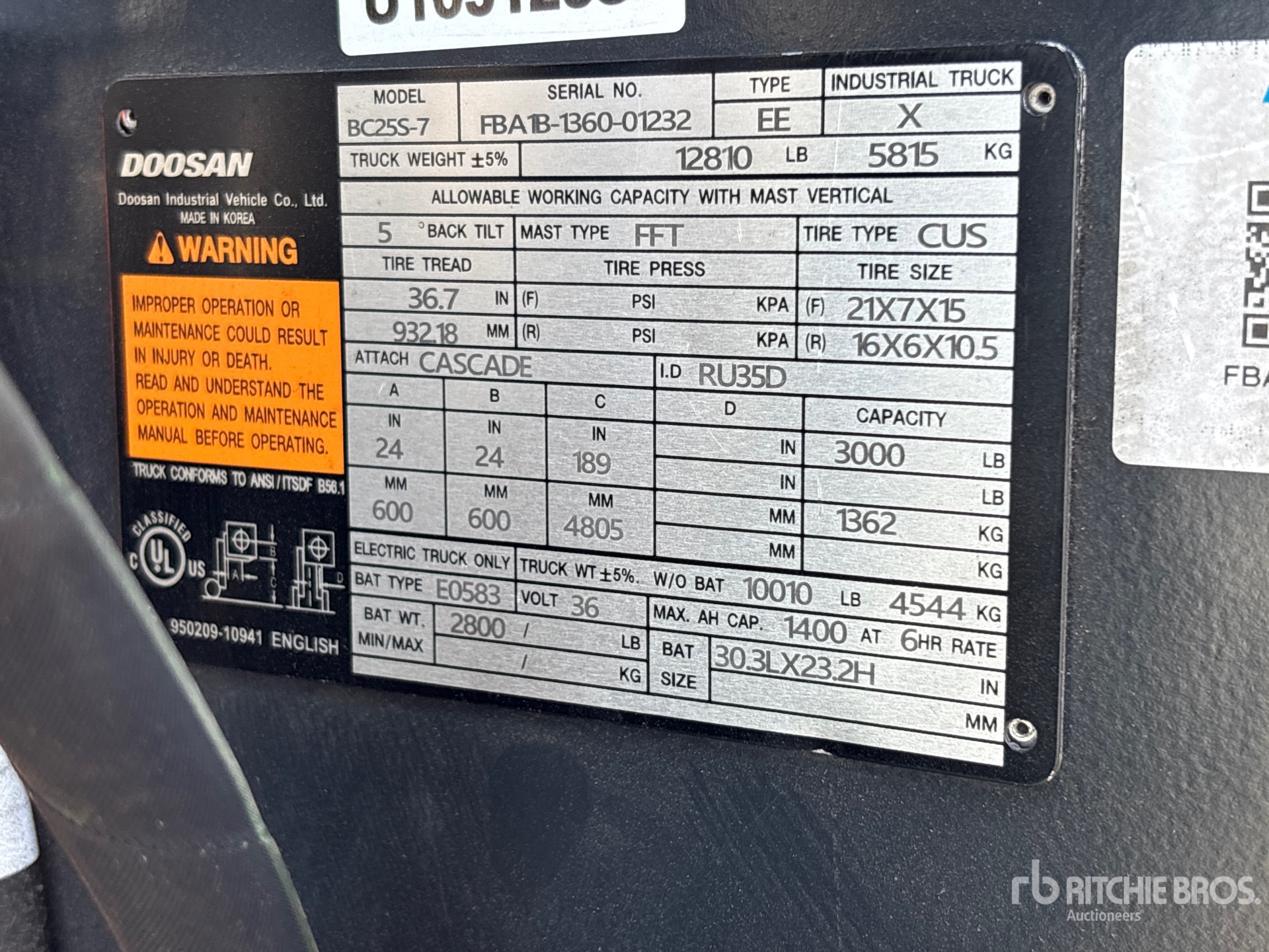 2022 Doosan BC25S-7