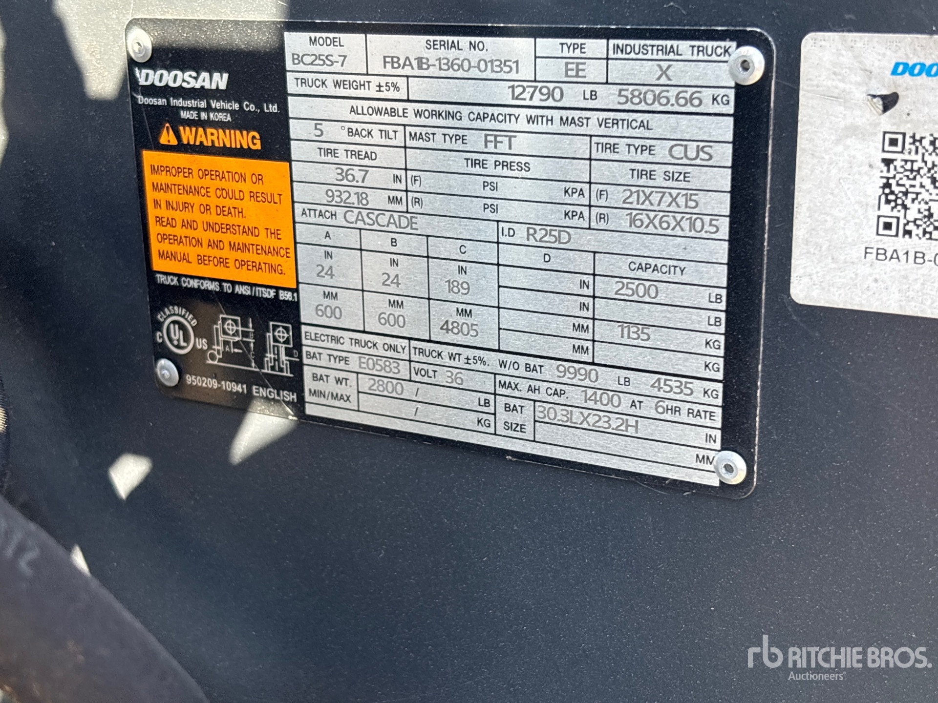 2022 Doosan BC25S-7