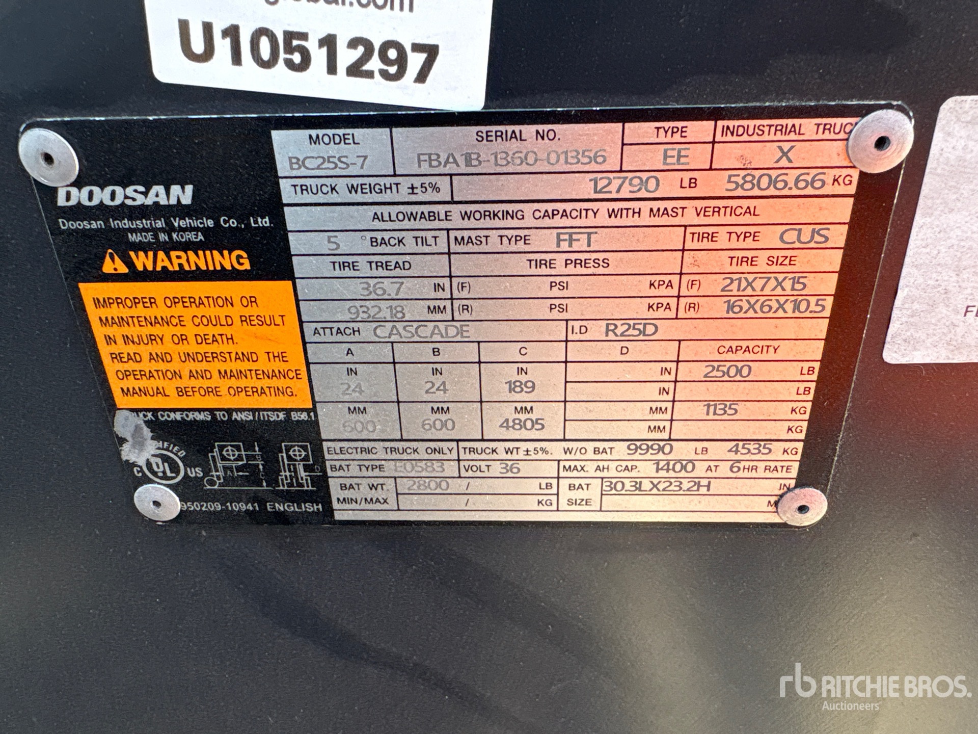 2022 Doosan BC25S-7