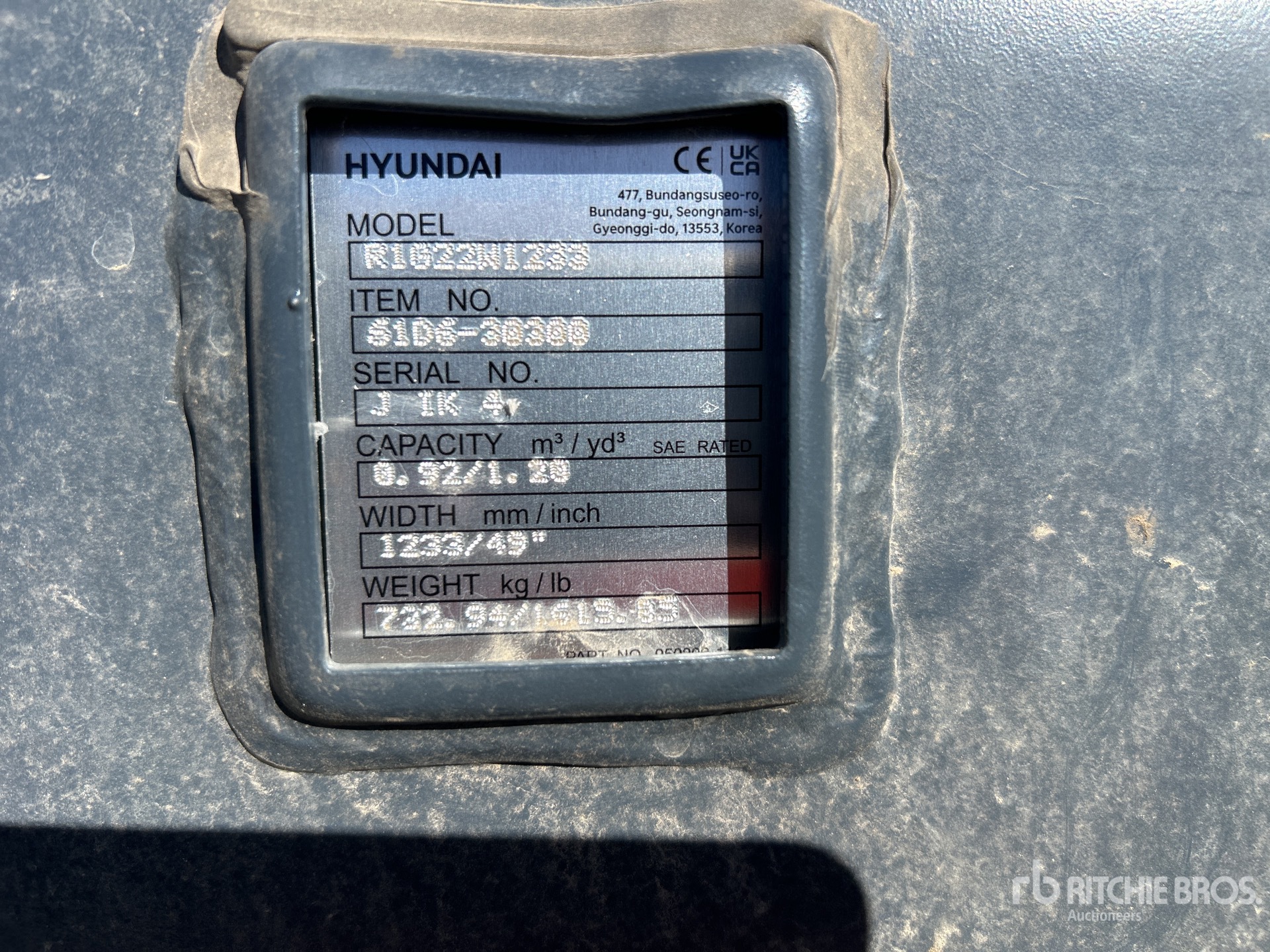 Hyundai 1100 mm Q/C Digging (Unused)
