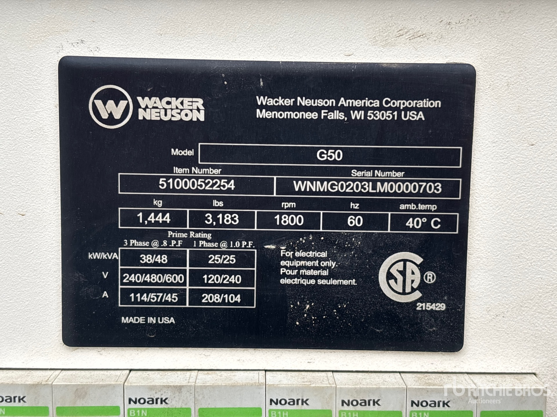 2022 Wacker Neuson G50