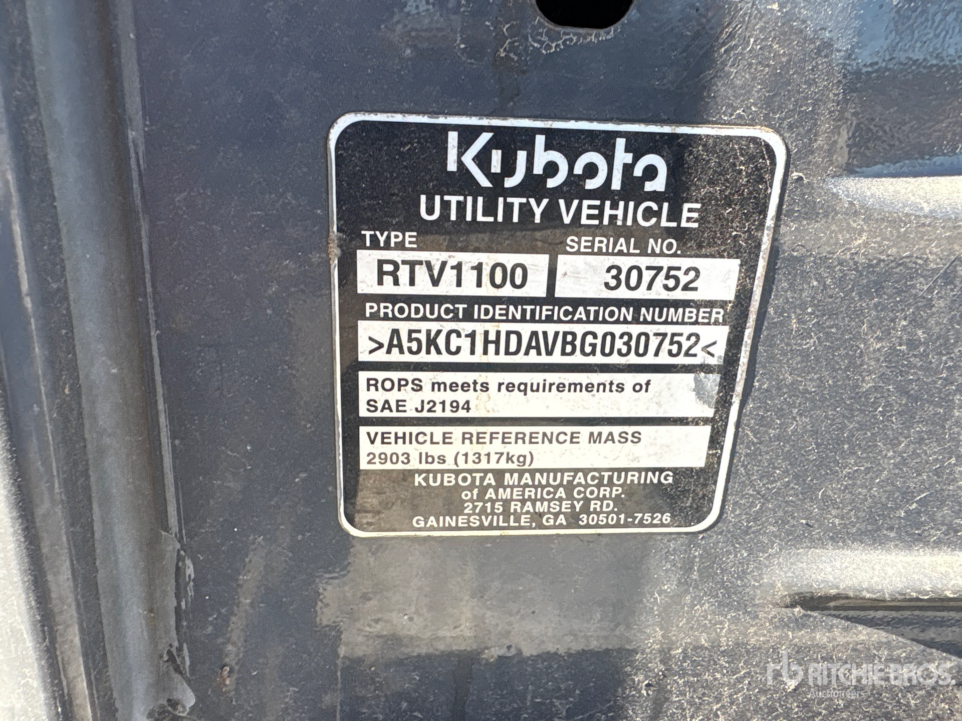 2011 Kubota 1100R