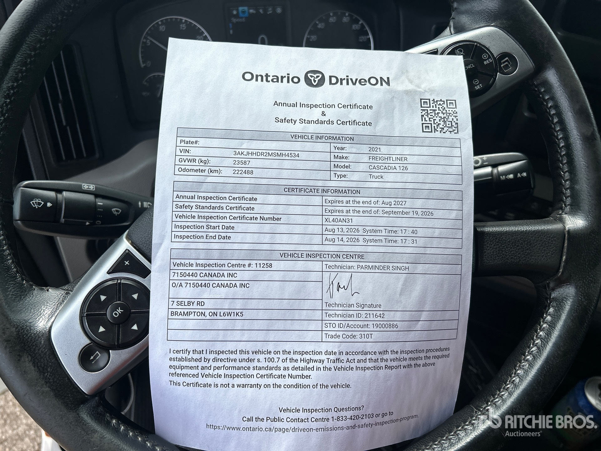 2021 Freightliner CASCADIA 126