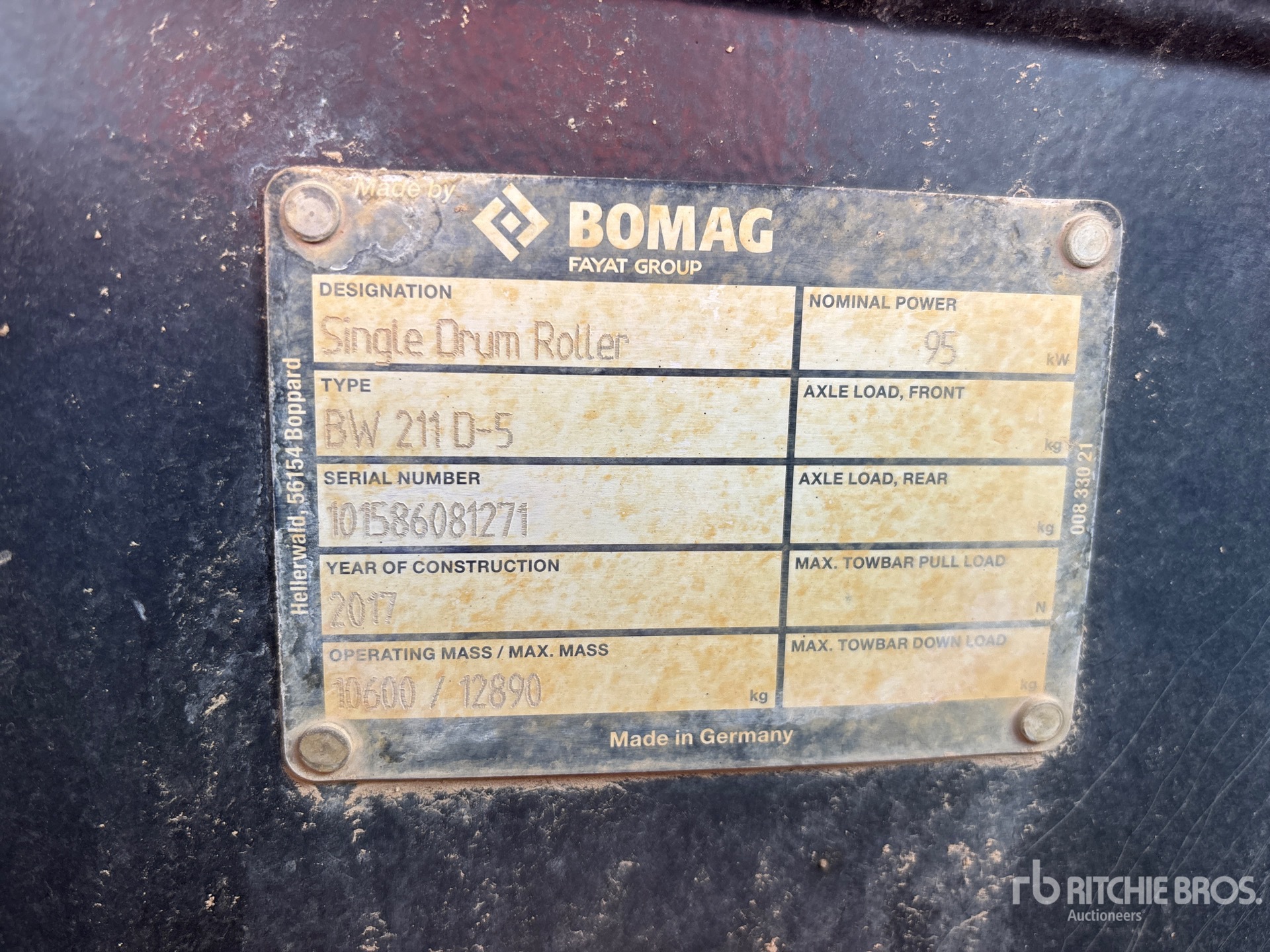 2017 Bomag BW211D-5