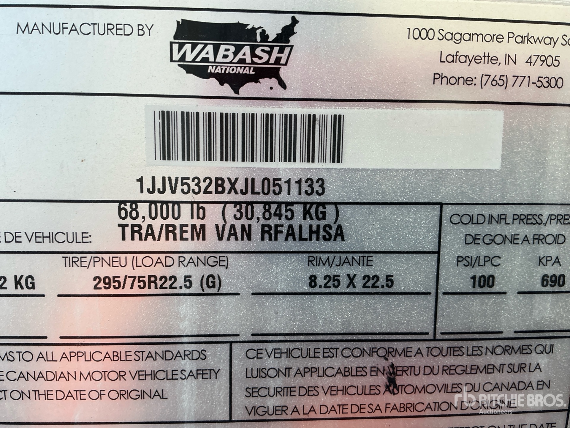 2018 Wabash T/A