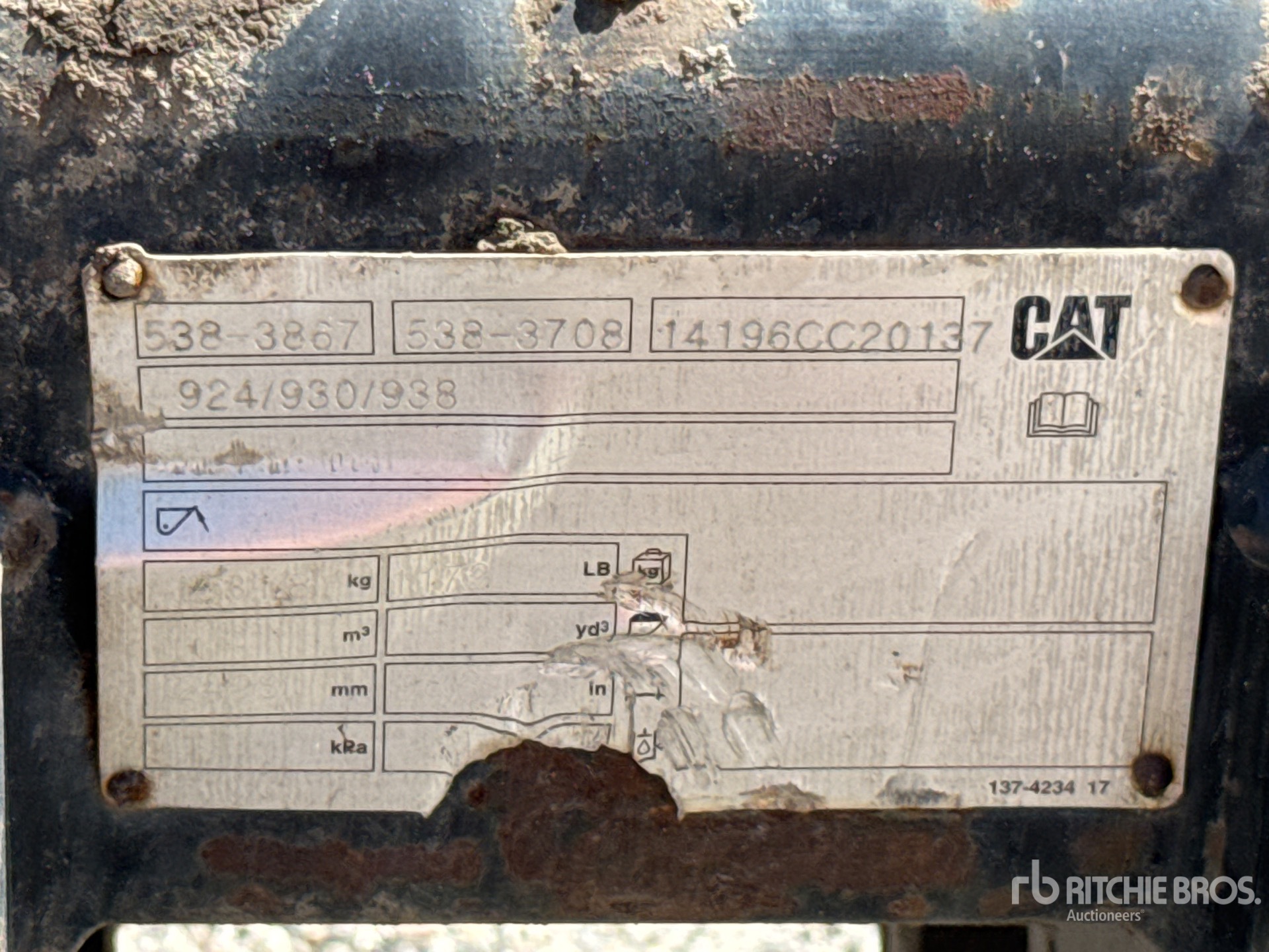 Caterpillar 72 in Q/C - Fits 938M