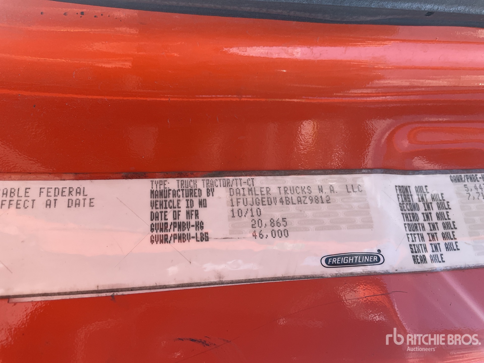 2011 Freightliner CASCADIA 125