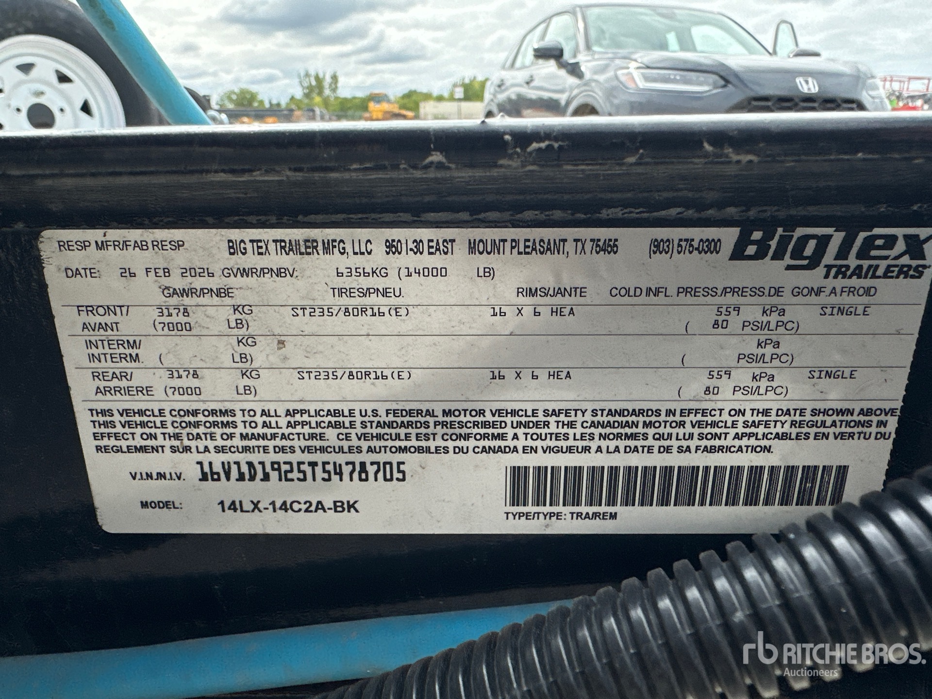 2026 Big Tex 14 FT T/A