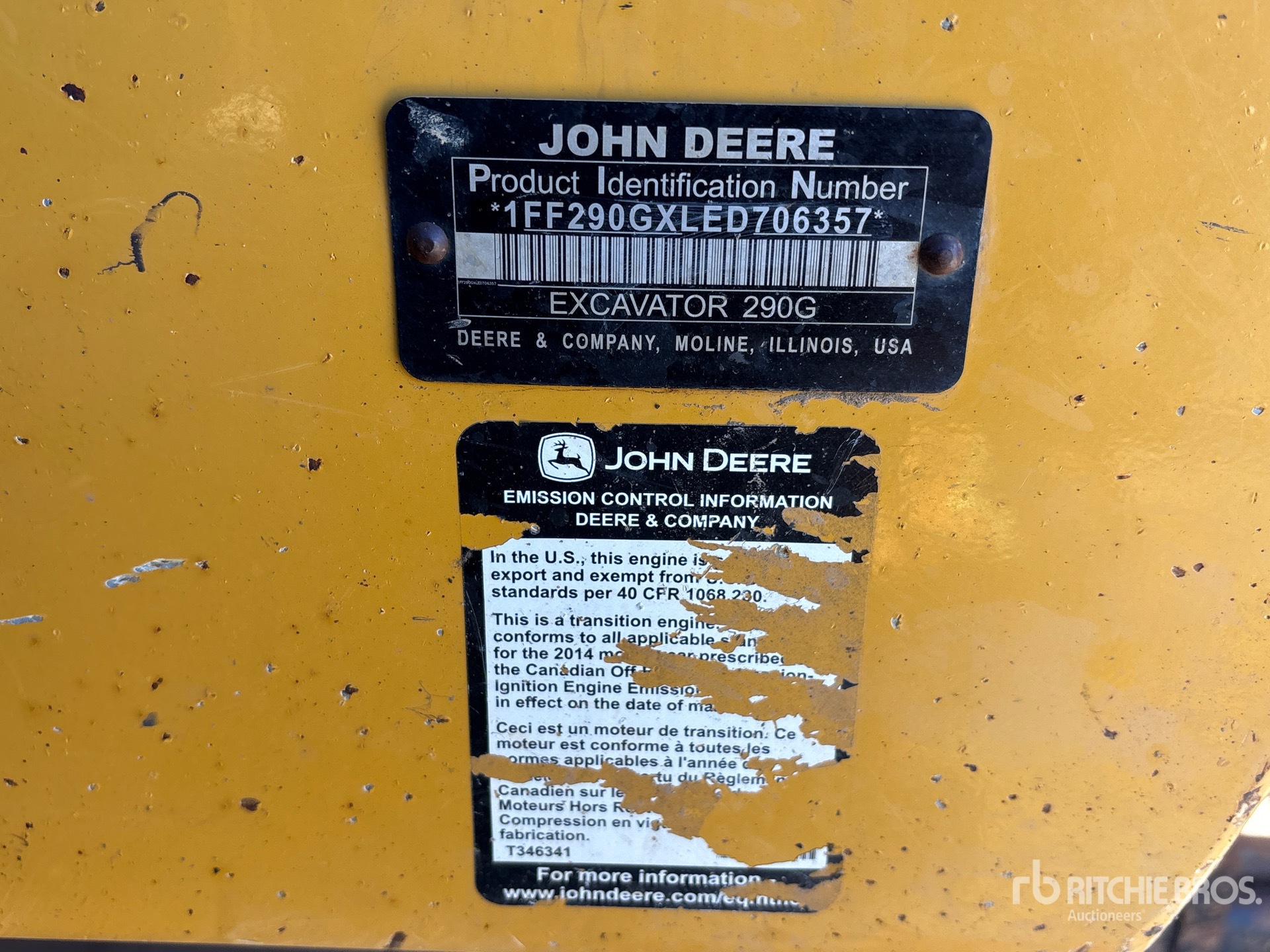 2015 John Deere 290G LC