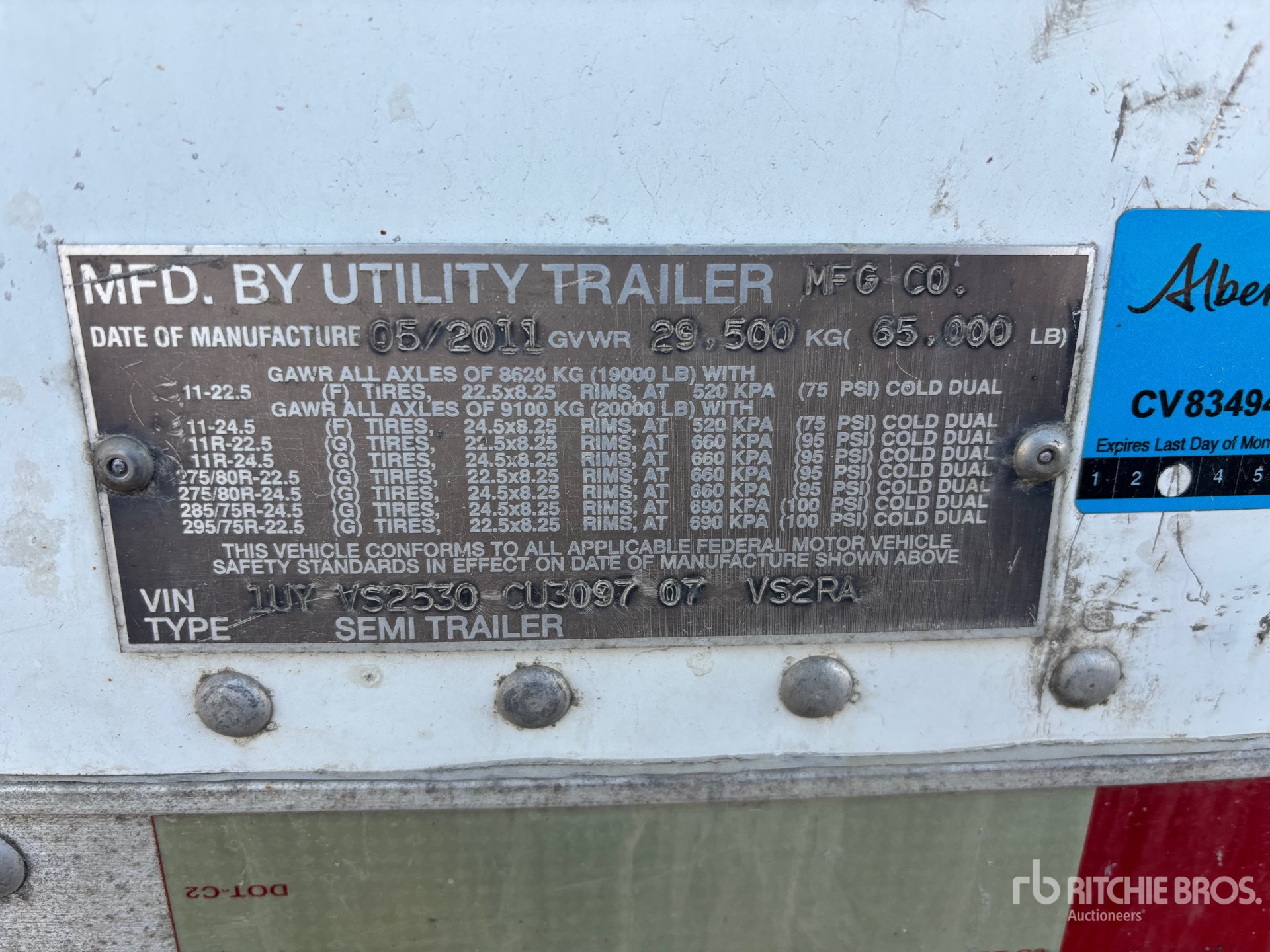 2012 Utility 53 FT X 102 IN T/A