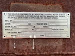 General Appearance with Numero seriale/numero d’identificazione del veicolo (VIN)
