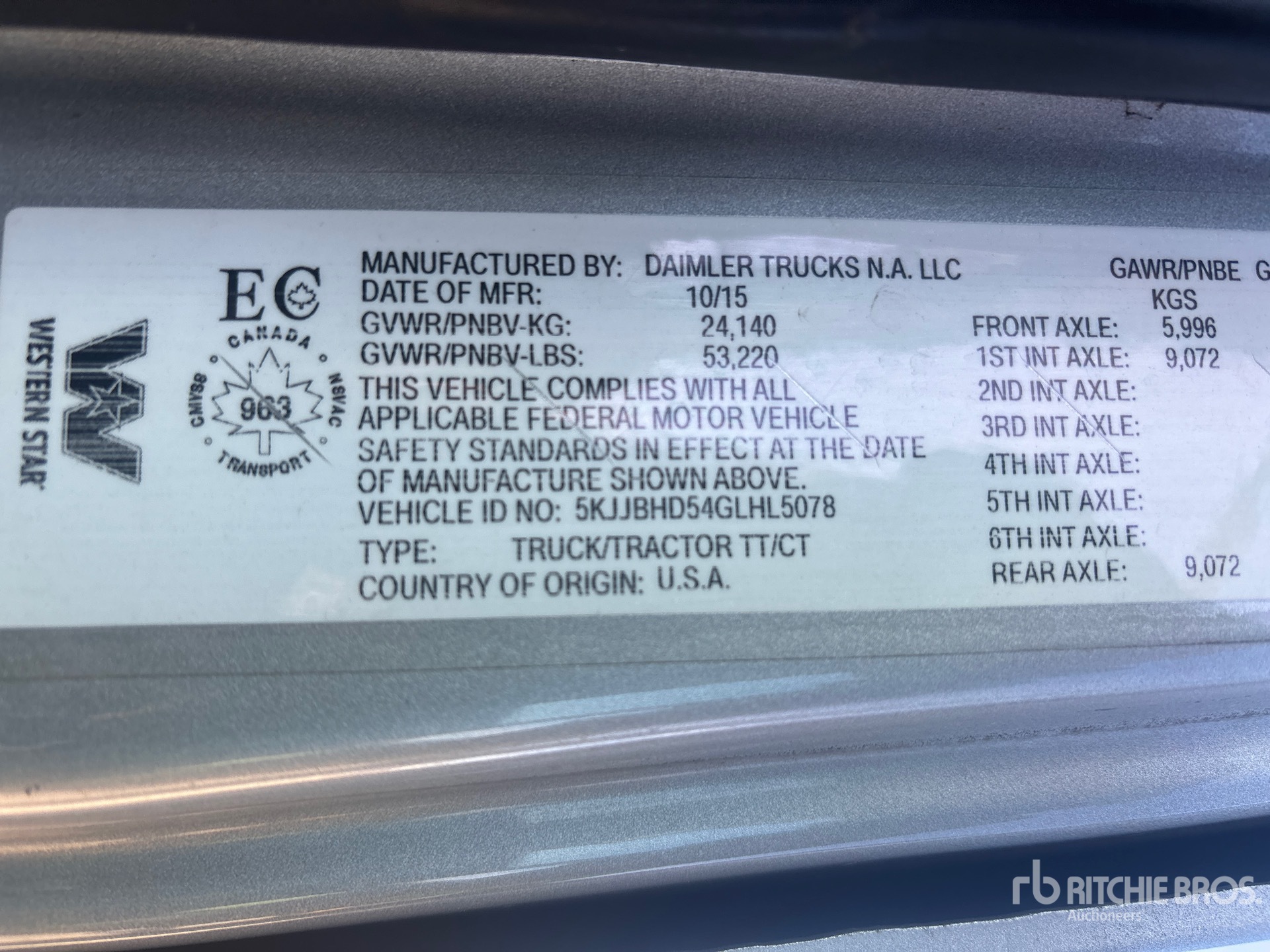 2016 Western Star 5700