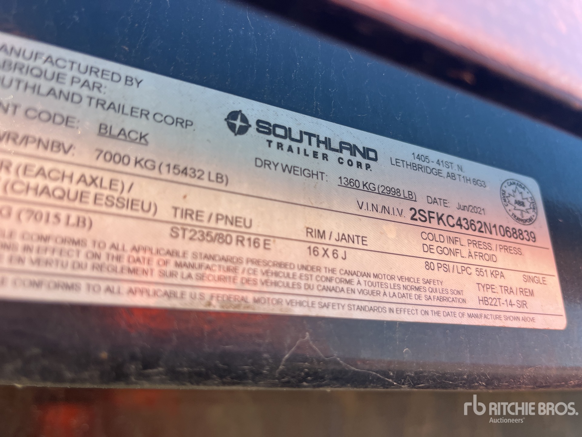 2022 Southland 22 ft T/A