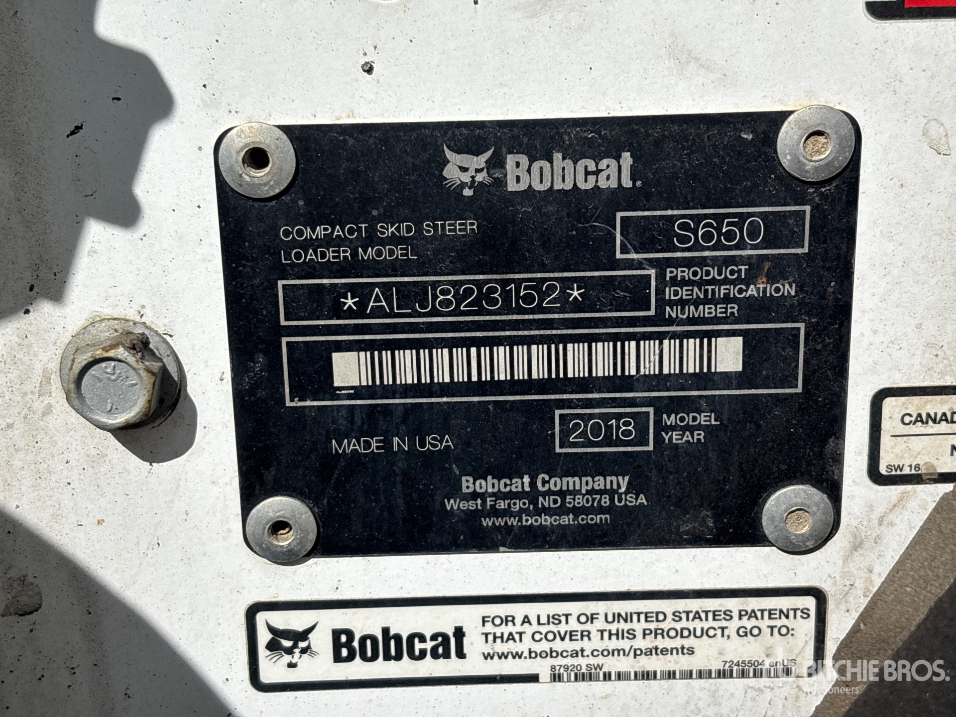 2018 Bobcat S650