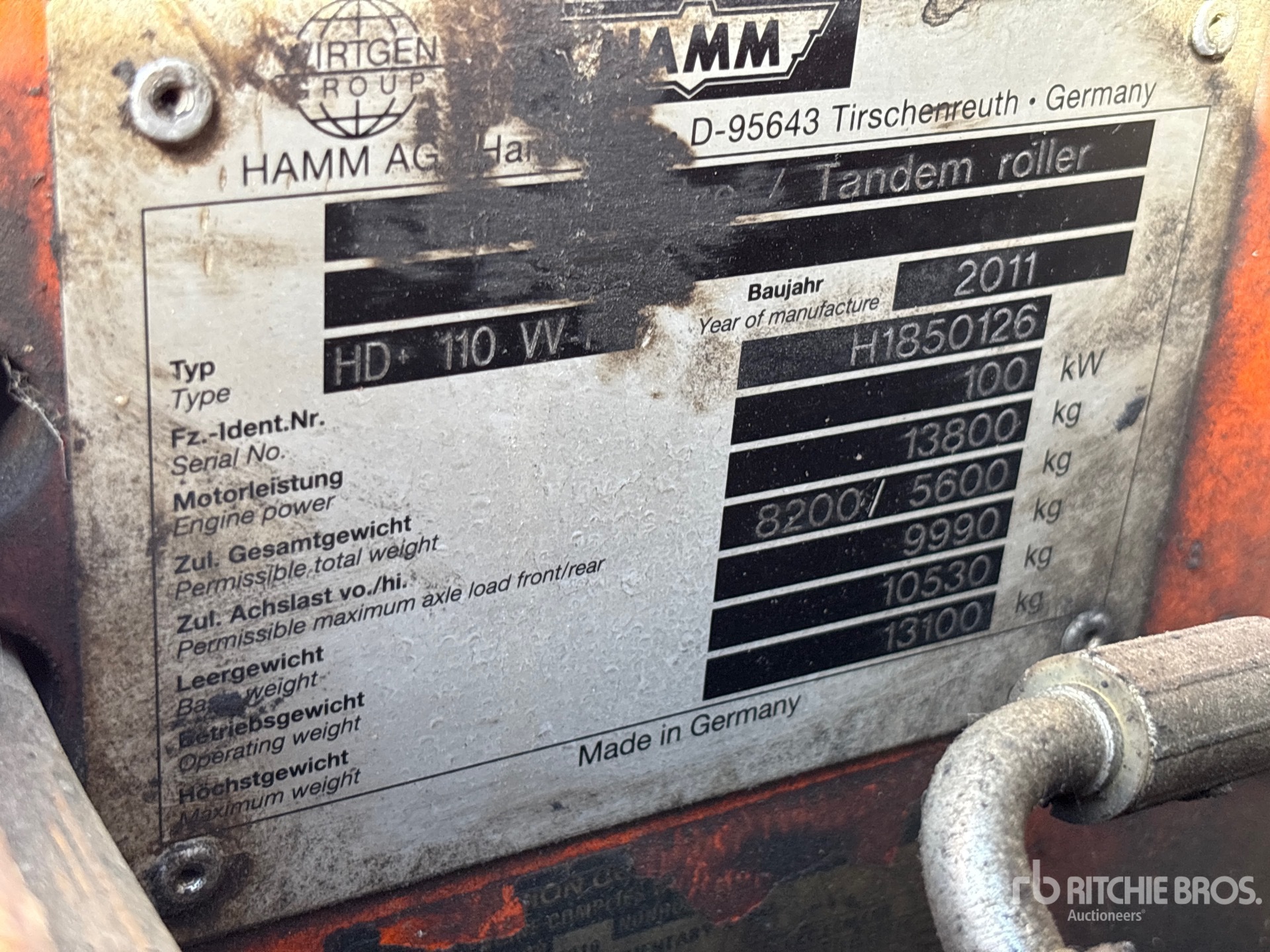 2011 Hamm HD+110VV HF
