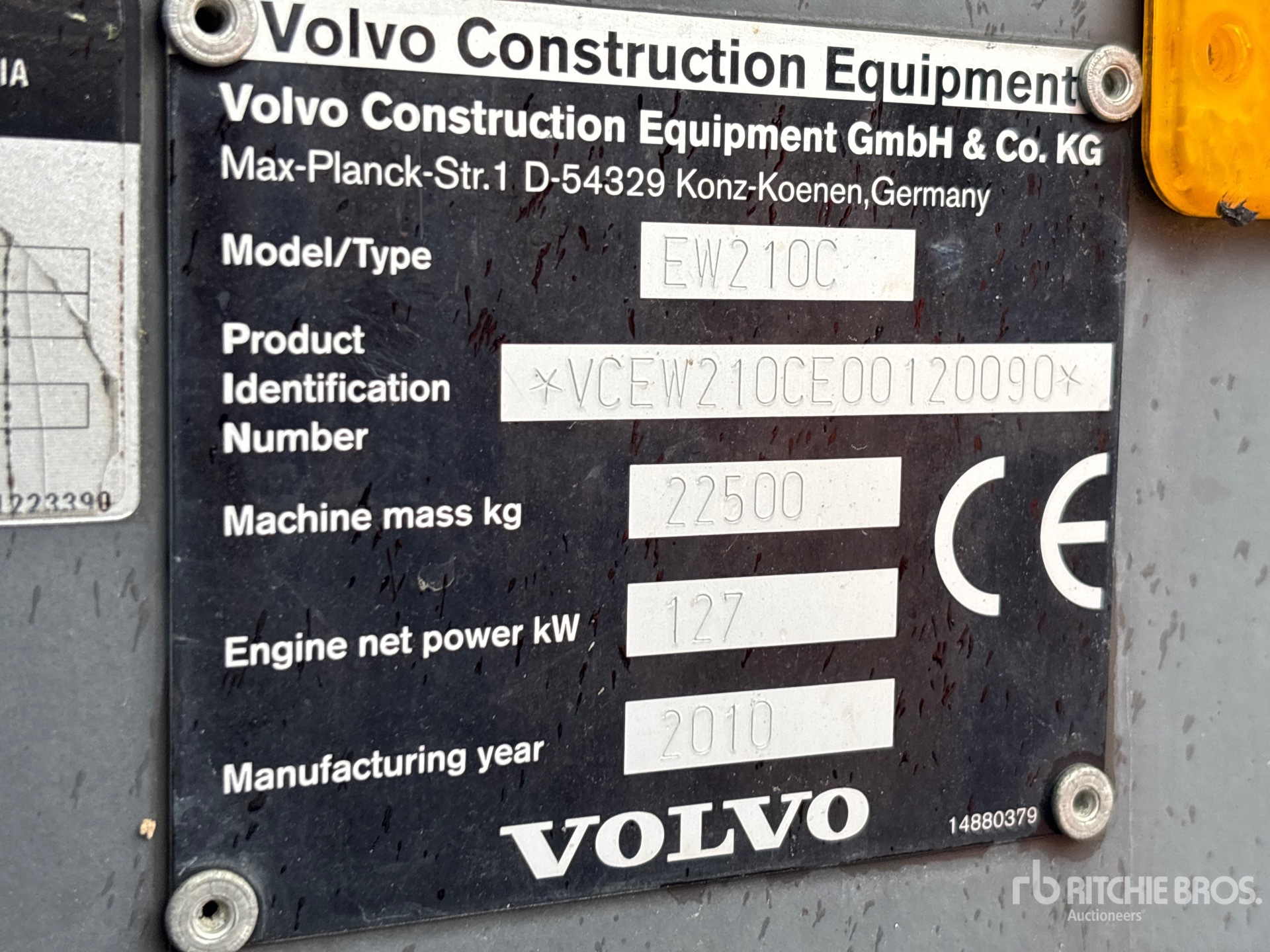 2010 Volvo EC210LC