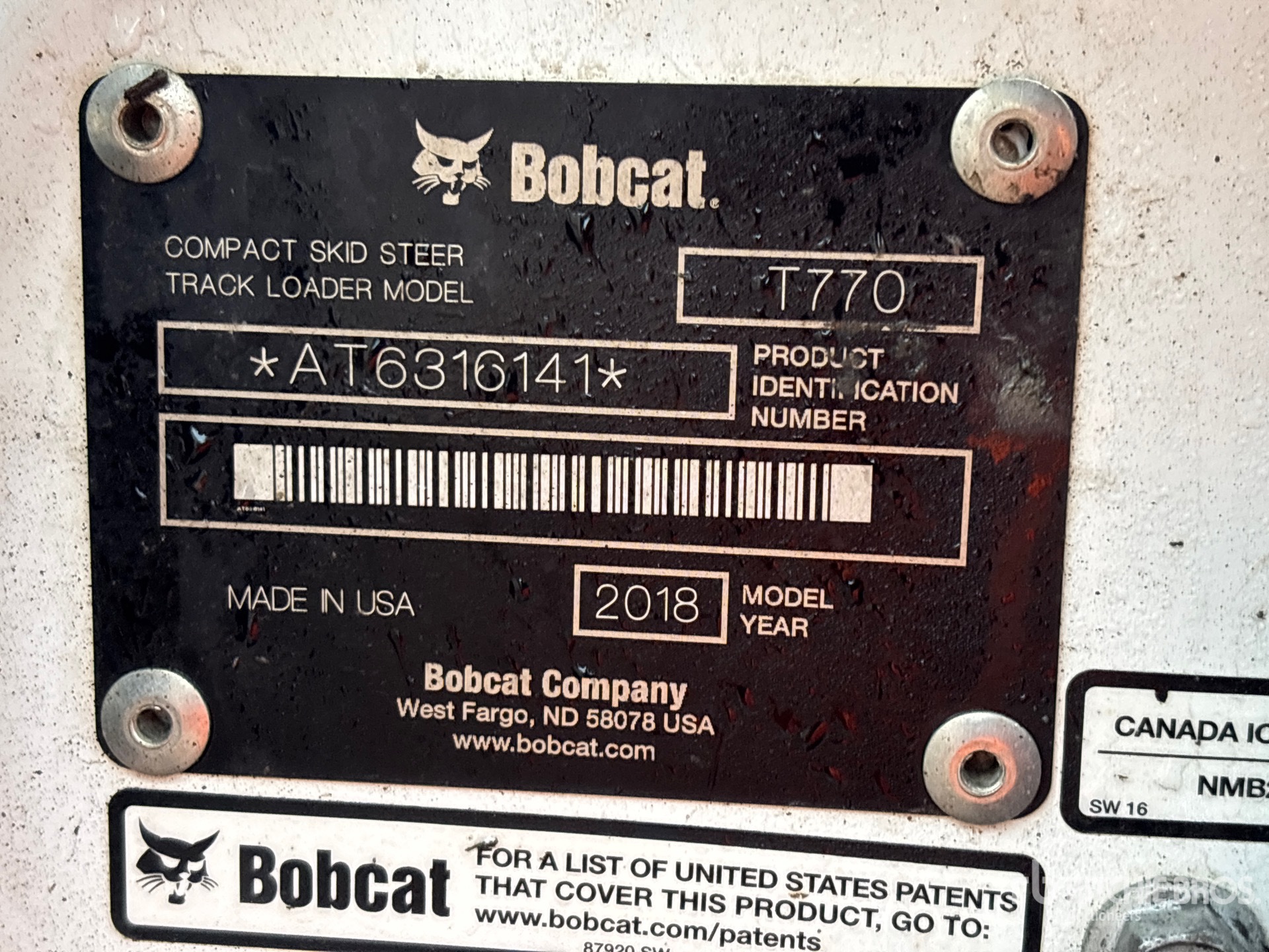 2018 Bobcat T770