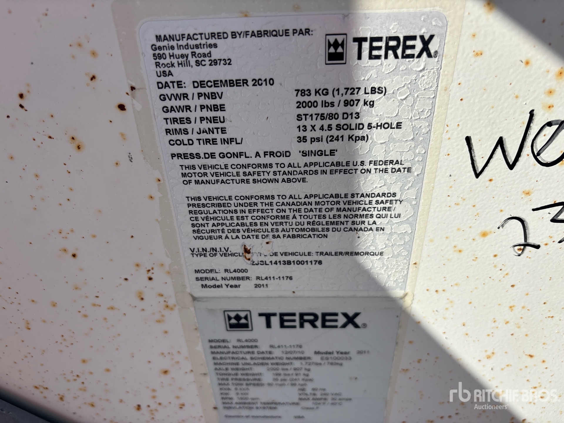 2011 Terex RL4000