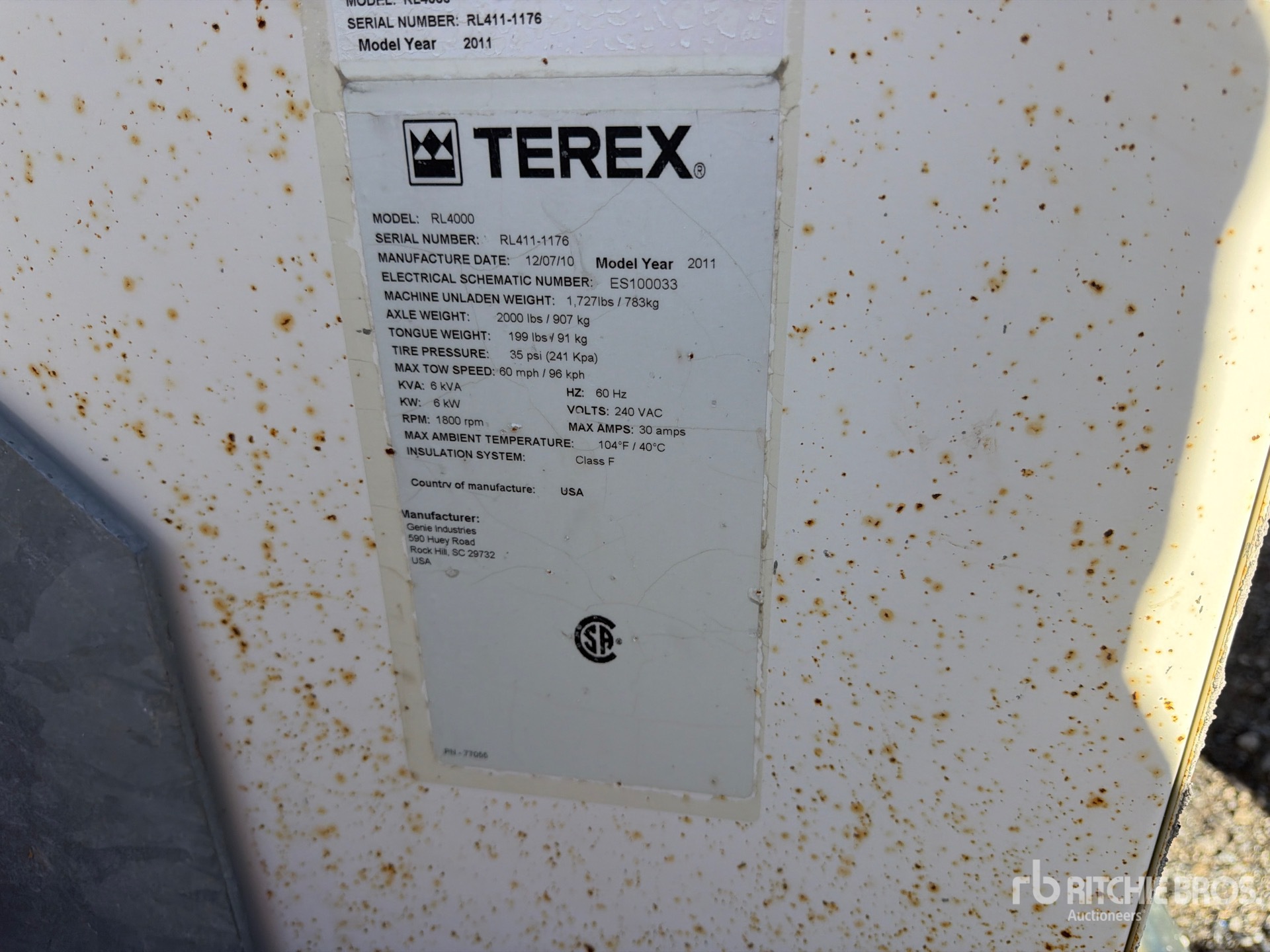 2011 Terex RL4000