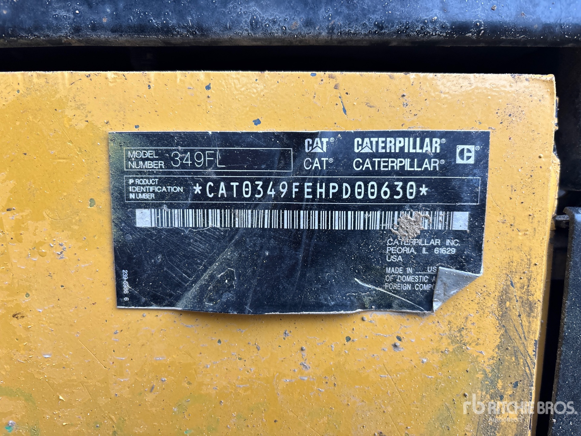 2016 Caterpillar 349F L