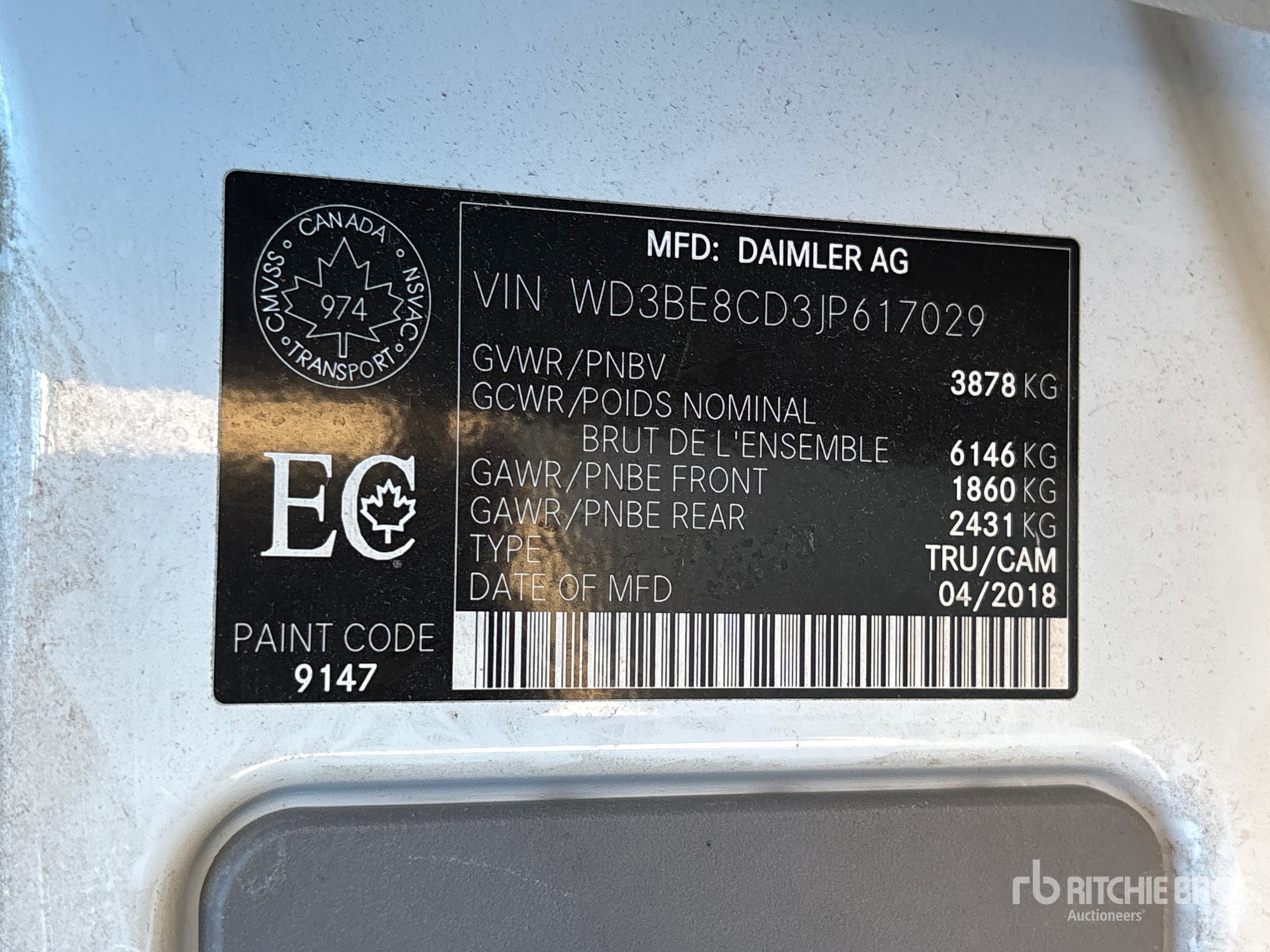 2018 Mercedes-Benz SPRINTER 2500
