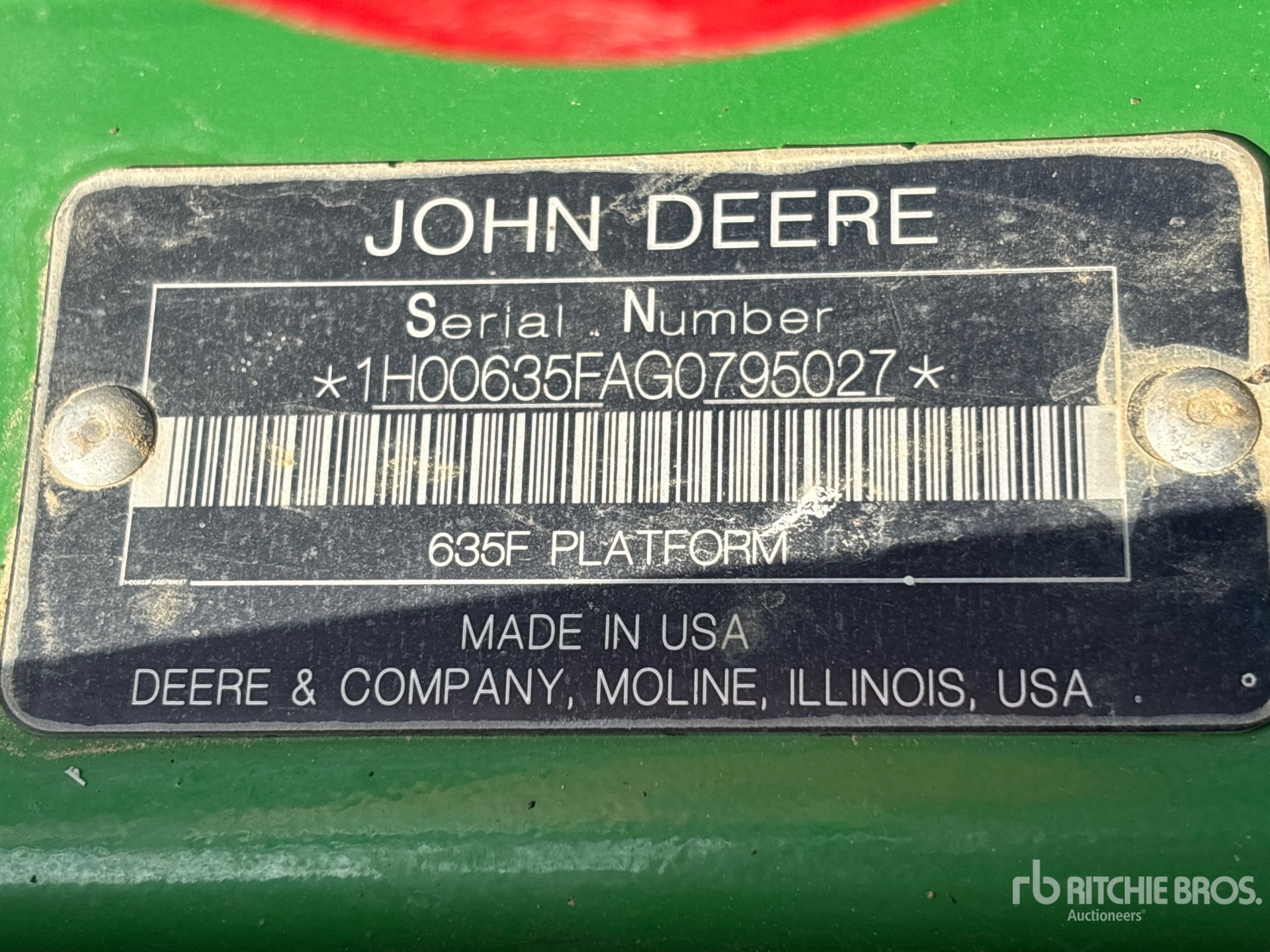 2017 John Deere 635F